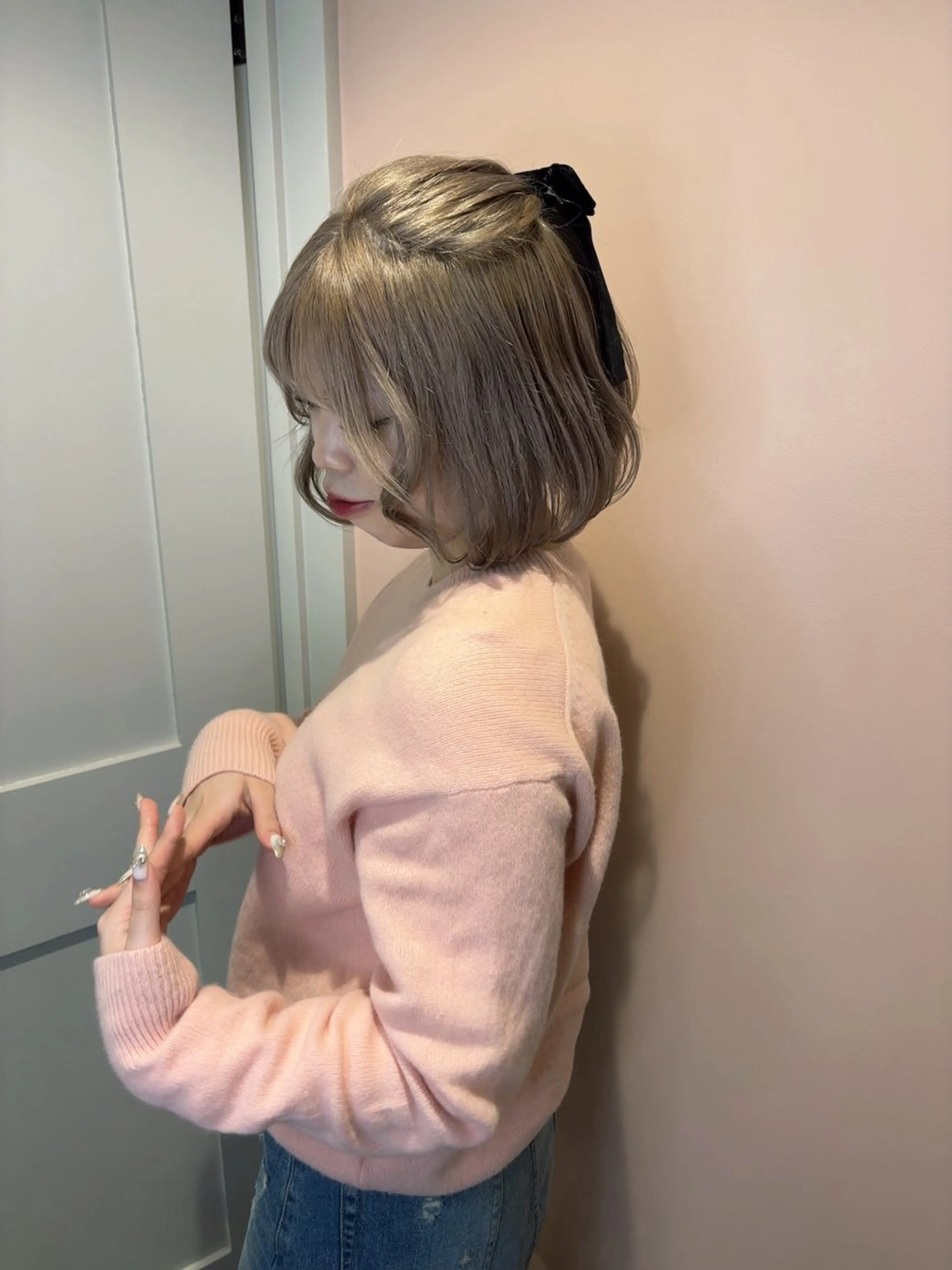 カラー ブリーチ ケアブリーチ 透明感カラー the path sora♡のヘアスタイル
