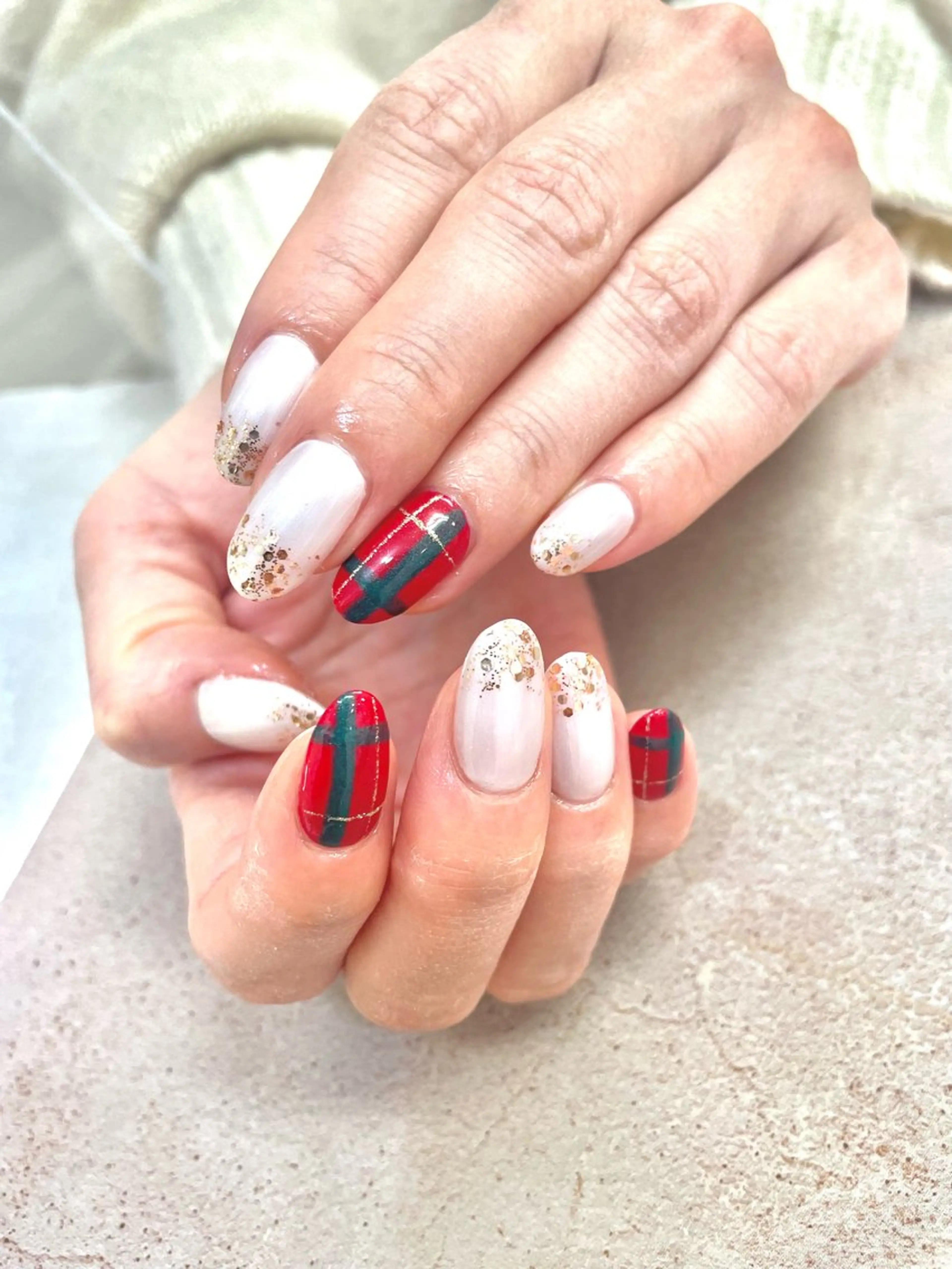 ネイル 冬ネイル クリスマス ピュアネイル& オンディーヌのネイルデザイン