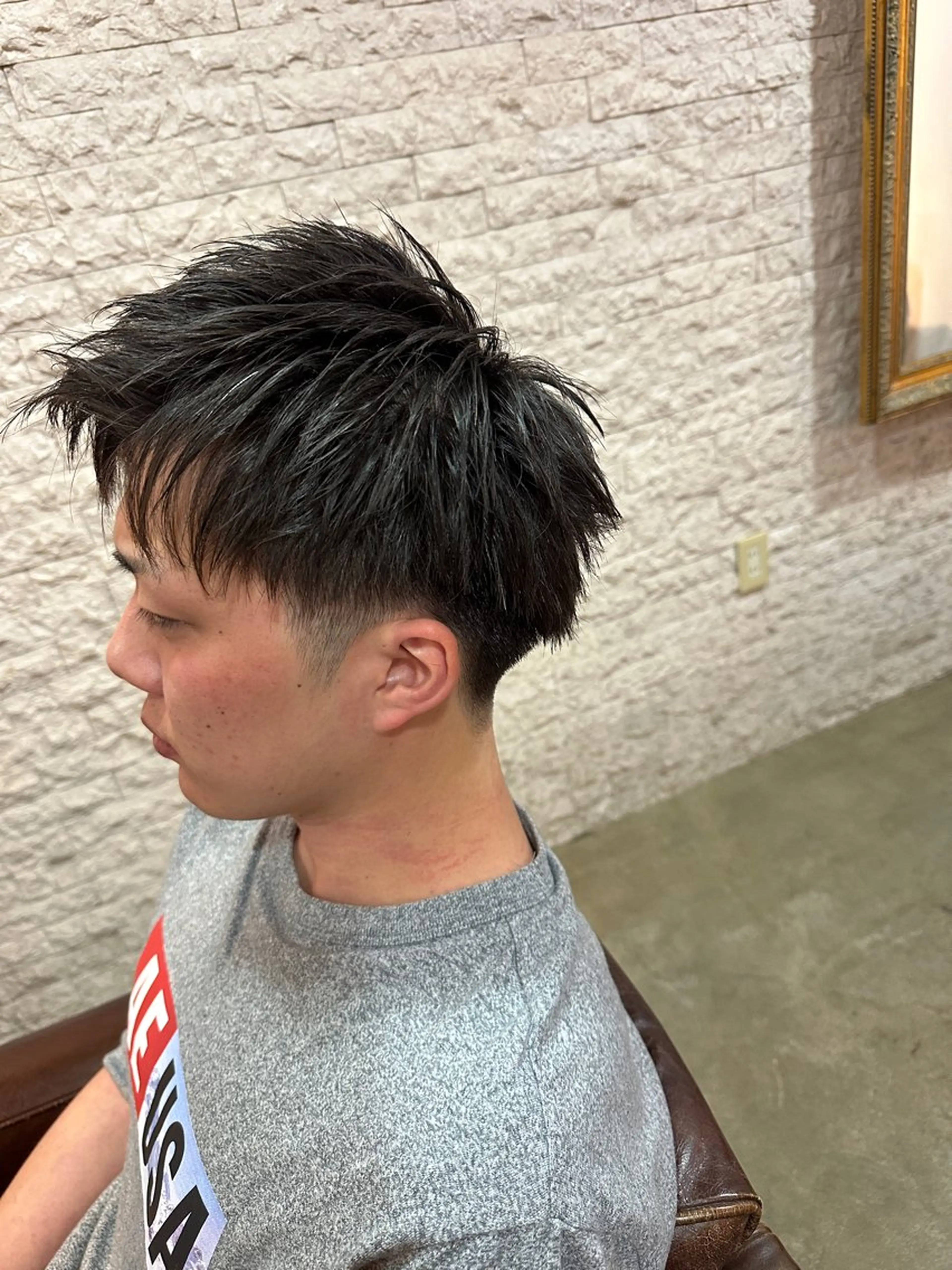 ショート メンズ 濱中 一翔のヘアスタイル