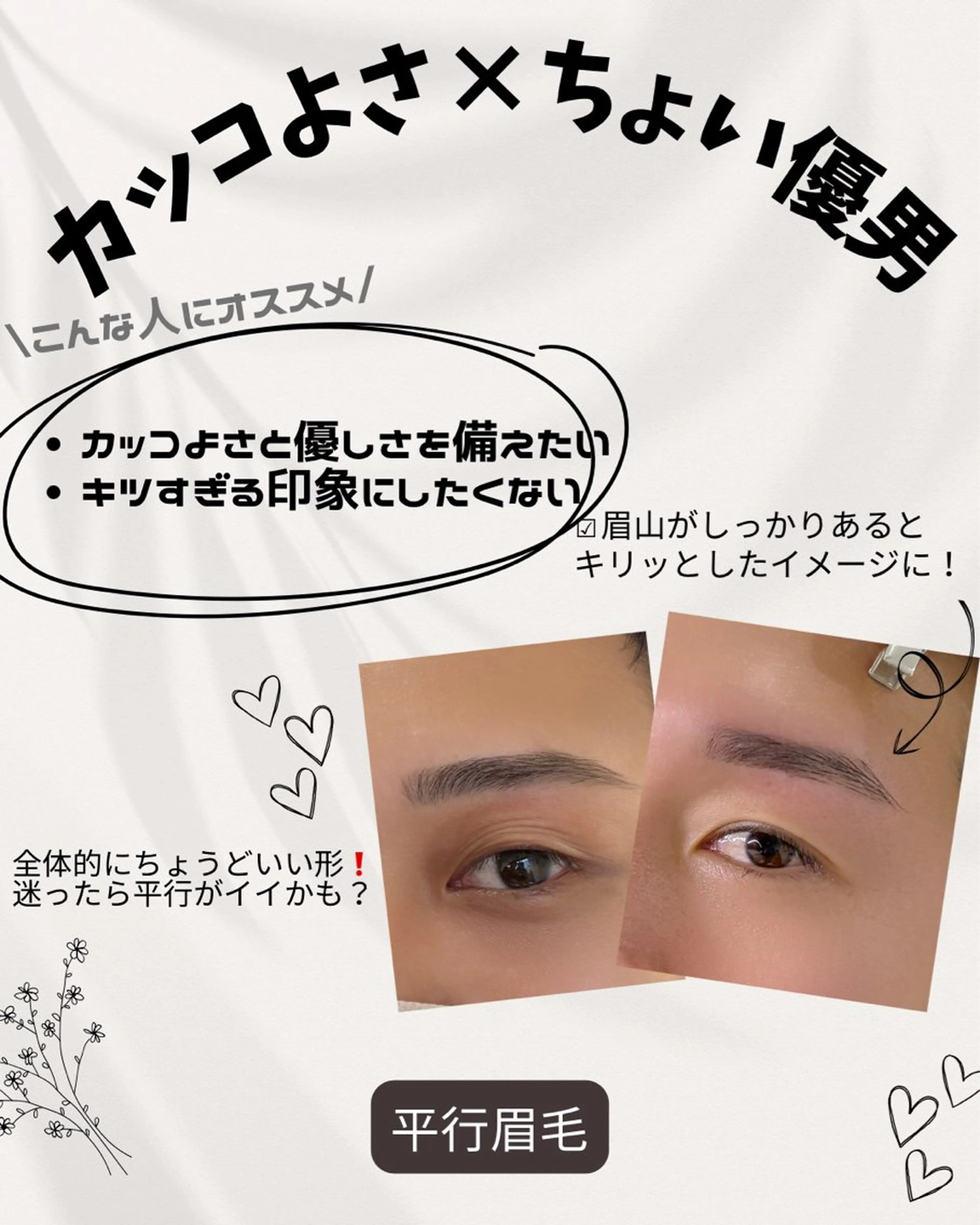 メンズ アイブロウ 表参道アイブロウ_ YURIの眉毛・アイブロウイメージ