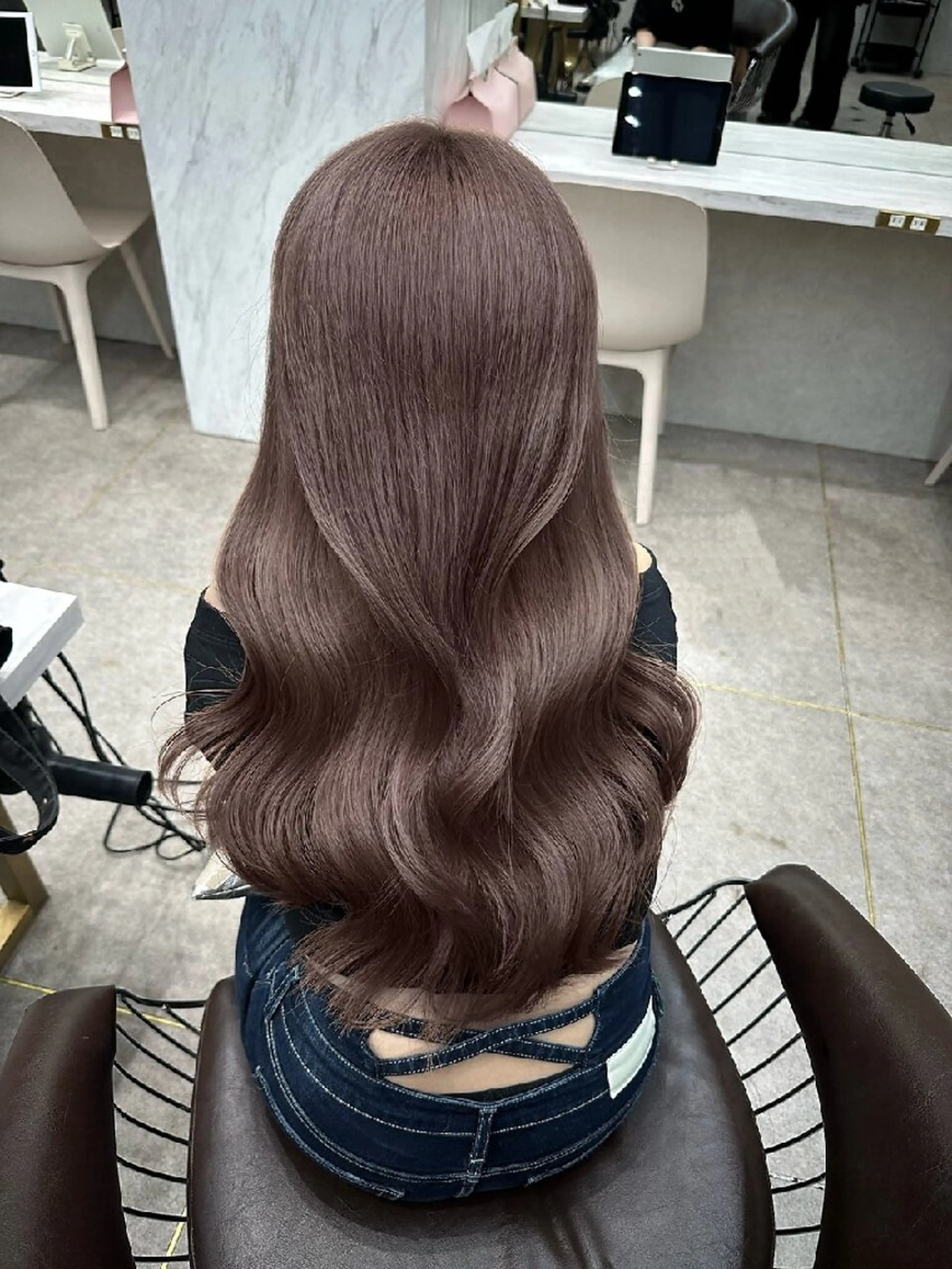 ロング カラー カット ヘアカラー トリートメント 髪質改善/韓国ヘア /透明感カラー🧸のヘアスタイル