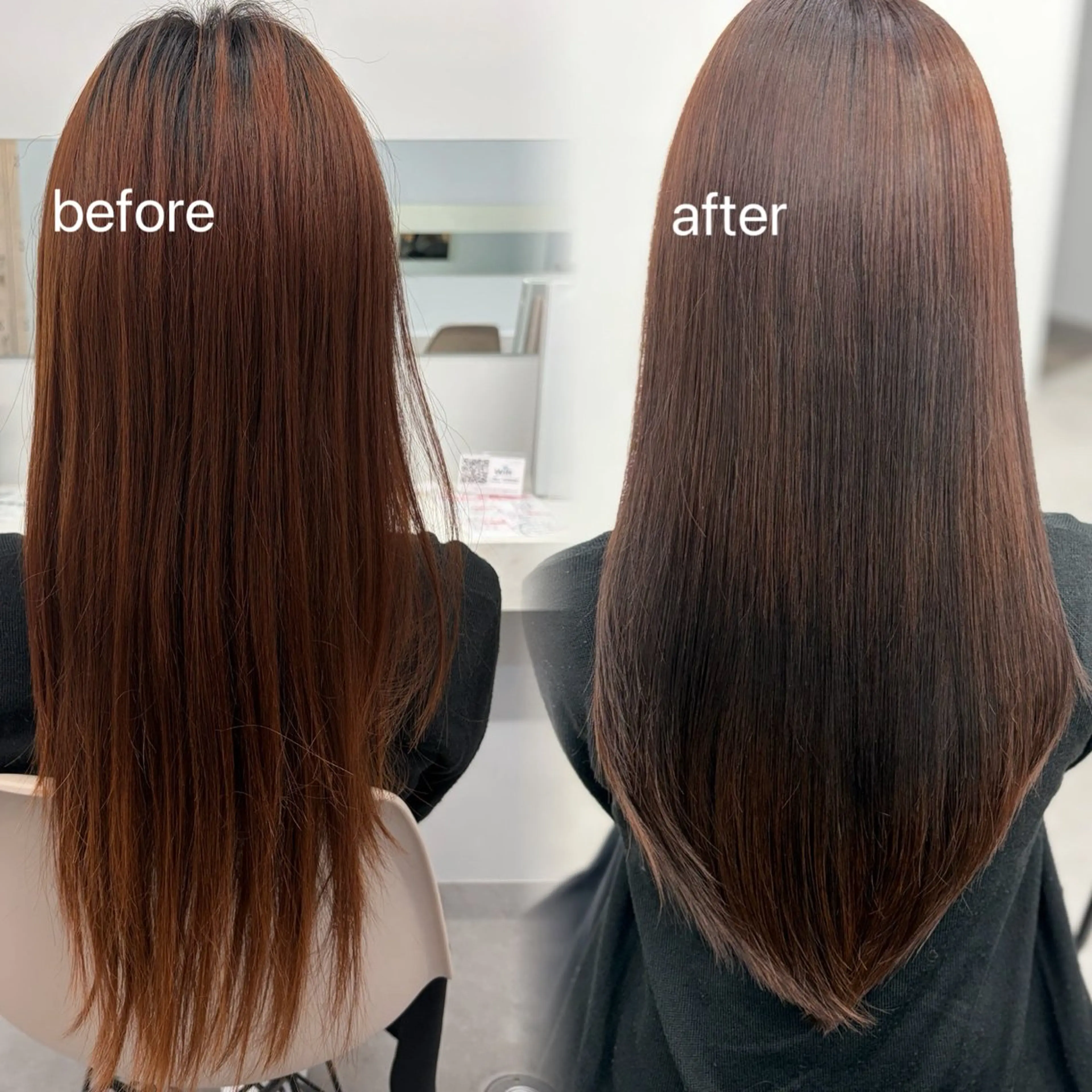 ロング ヘアカラー 縮毛矯正 🎀miyu🎀 カラー/縮毛矯正のヘアスタイル