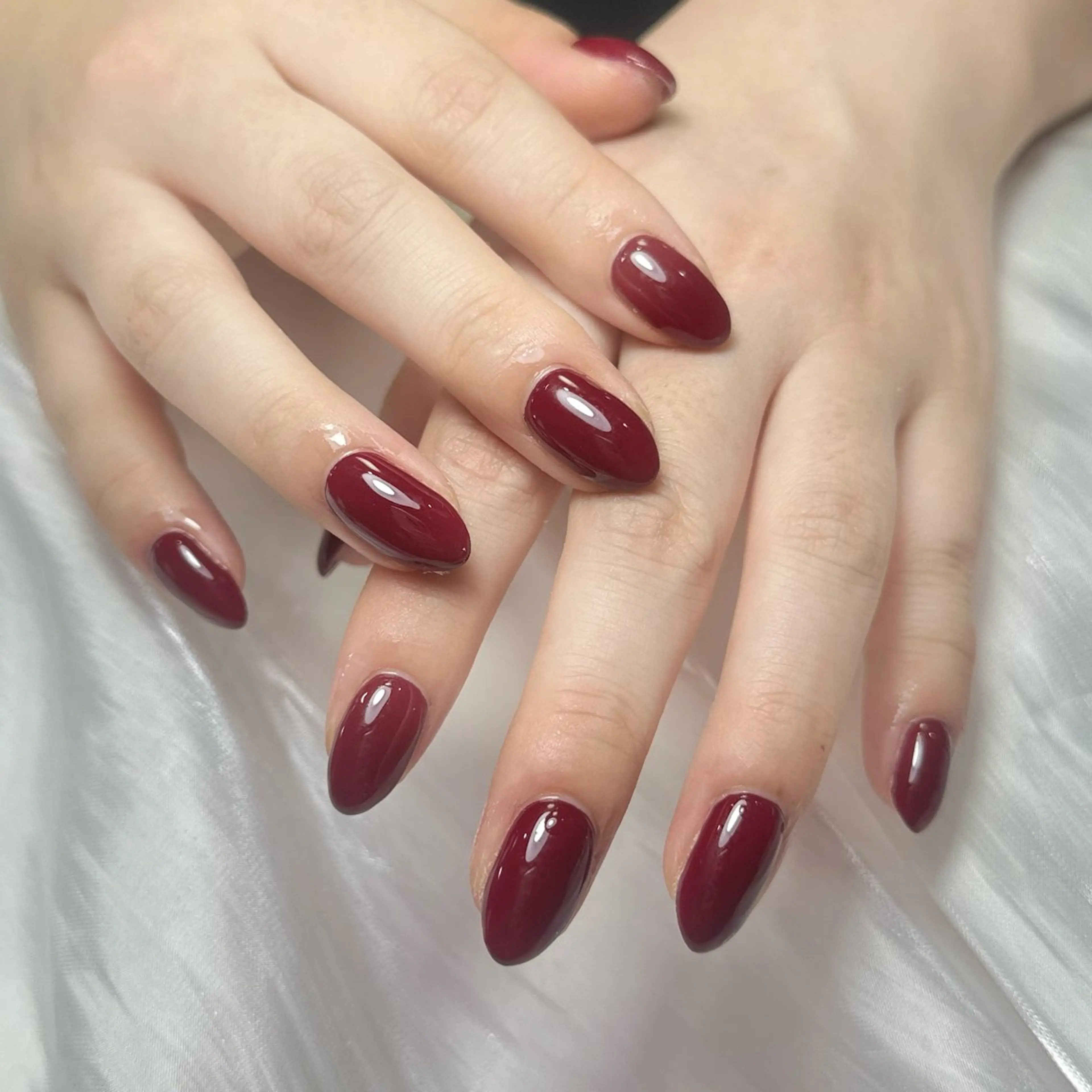 ネイル アートネイル オーロラネイル チークネイル フレンチネイル ガラスフレンチ 🎀YooLi Nail salonのネイルデザイン