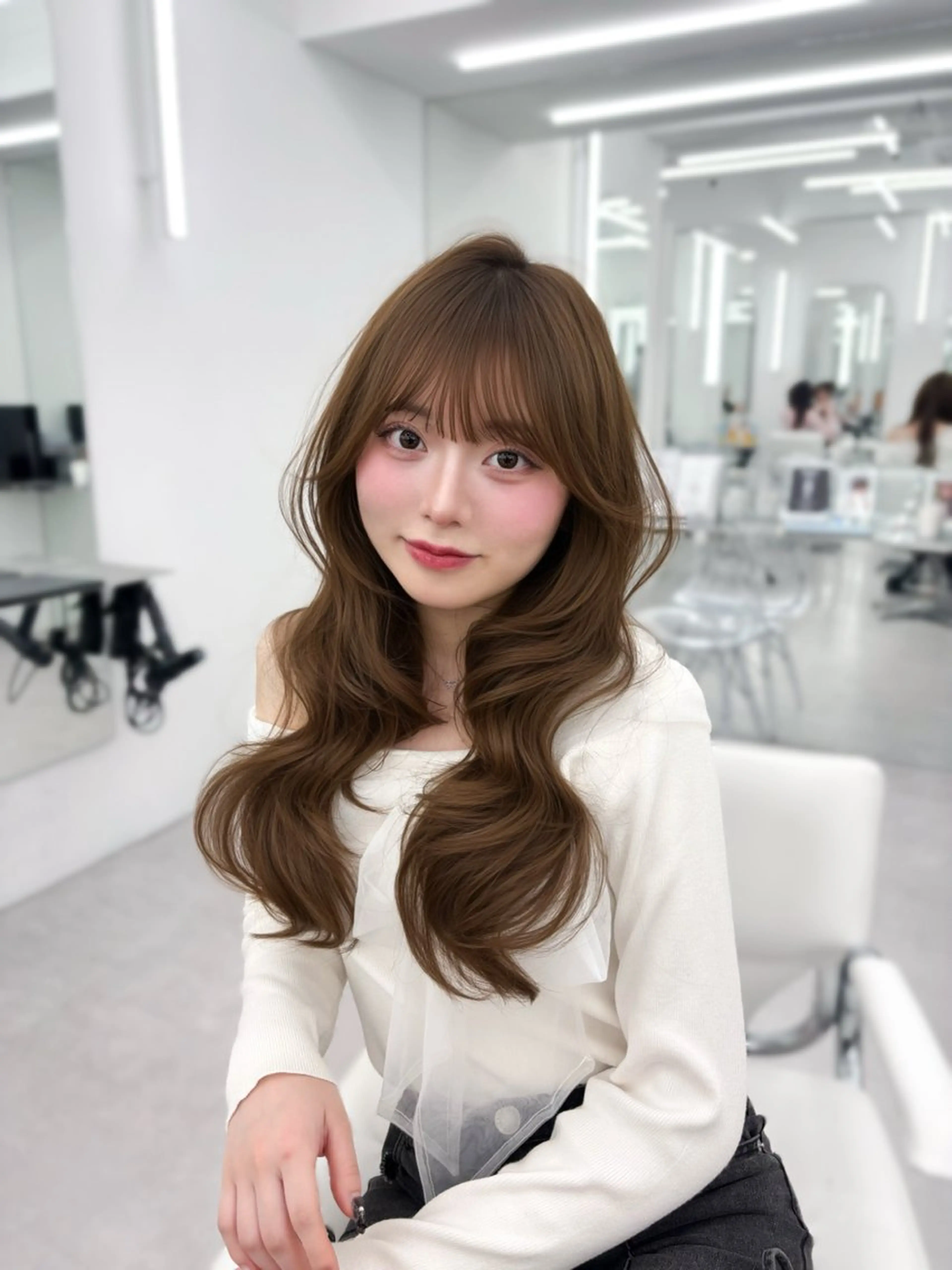 ロング カラー 韓国ヘア🎀 もかのヘアスタイル
