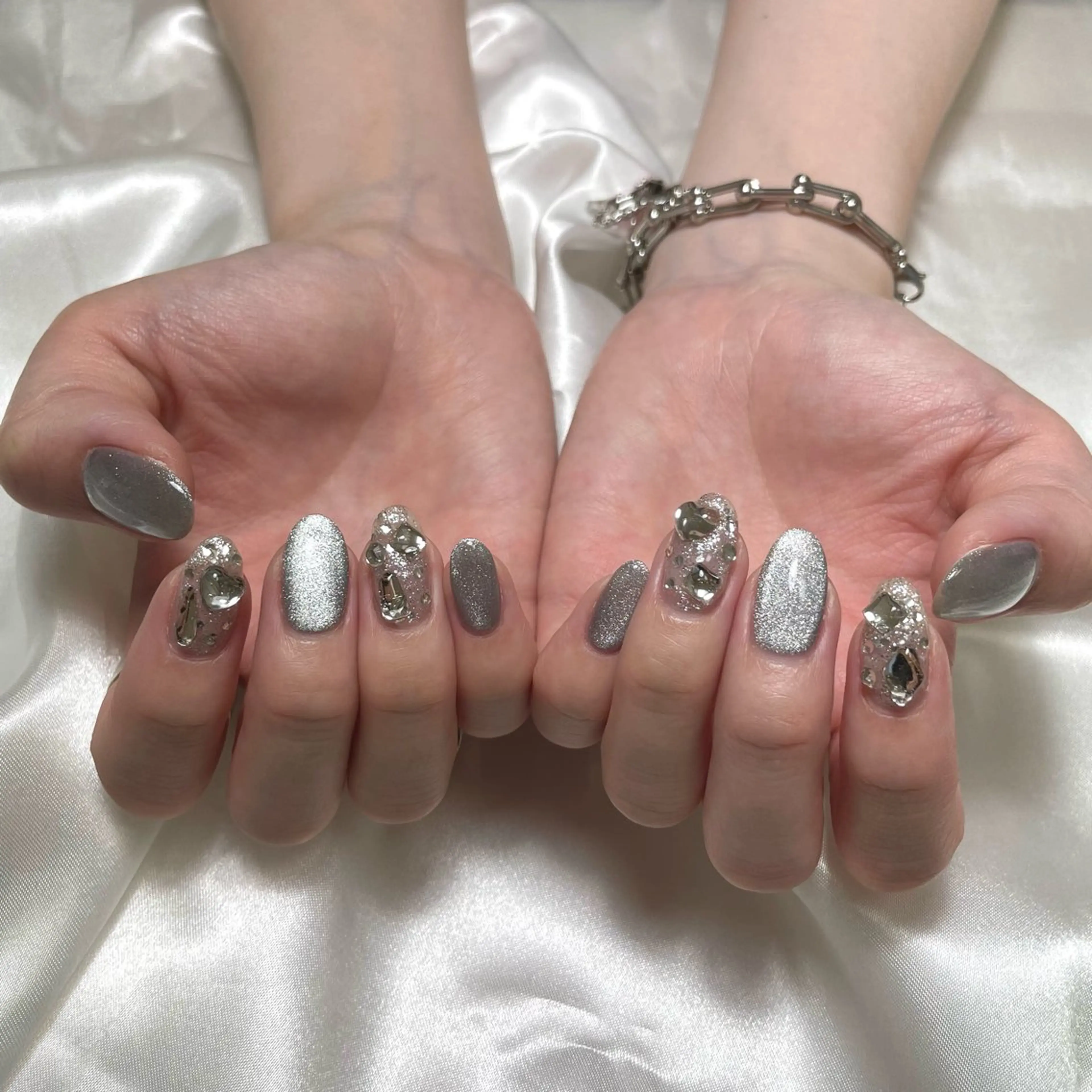 ネイル アートネイル マグネットネイル ワンカラーネイル nonoka No.7のネイルデザイン