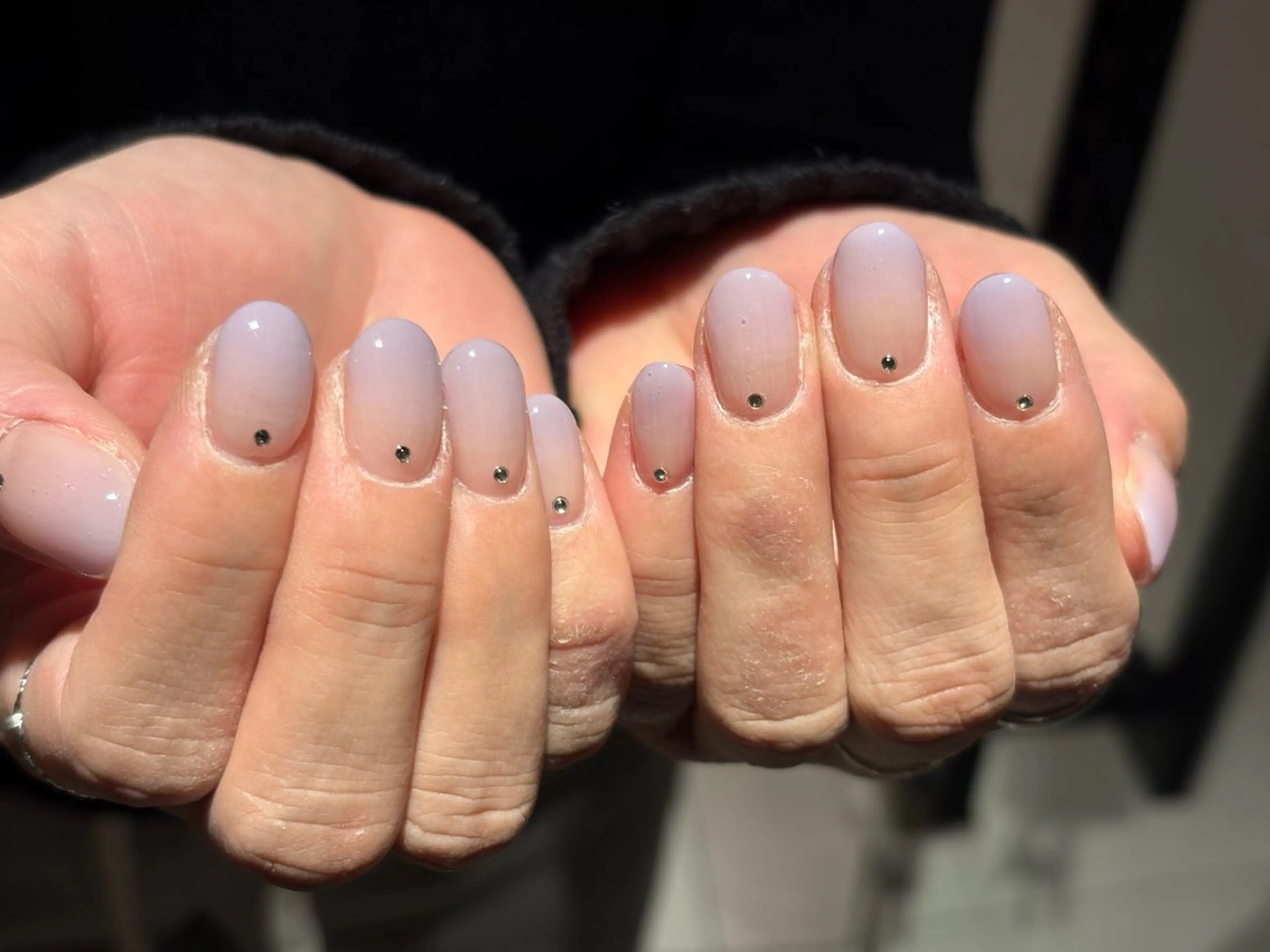 ネイル ラメ(グリッター) ストーンネイル ハンドネイル 祇園 彩寧のネイルデザイン