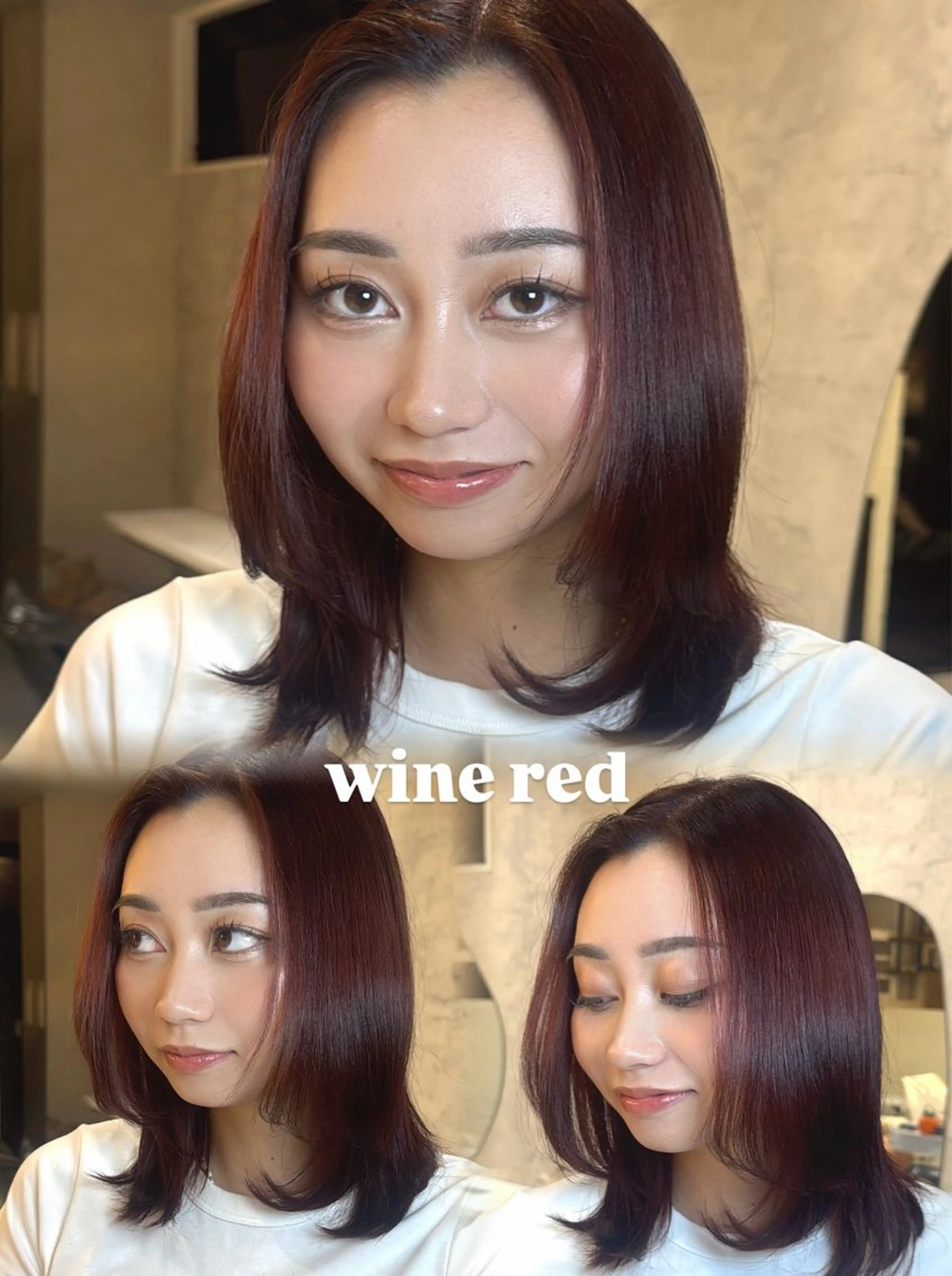 カラー レッドカラー hair salon空所属・赤木 雅のヘアスタイル