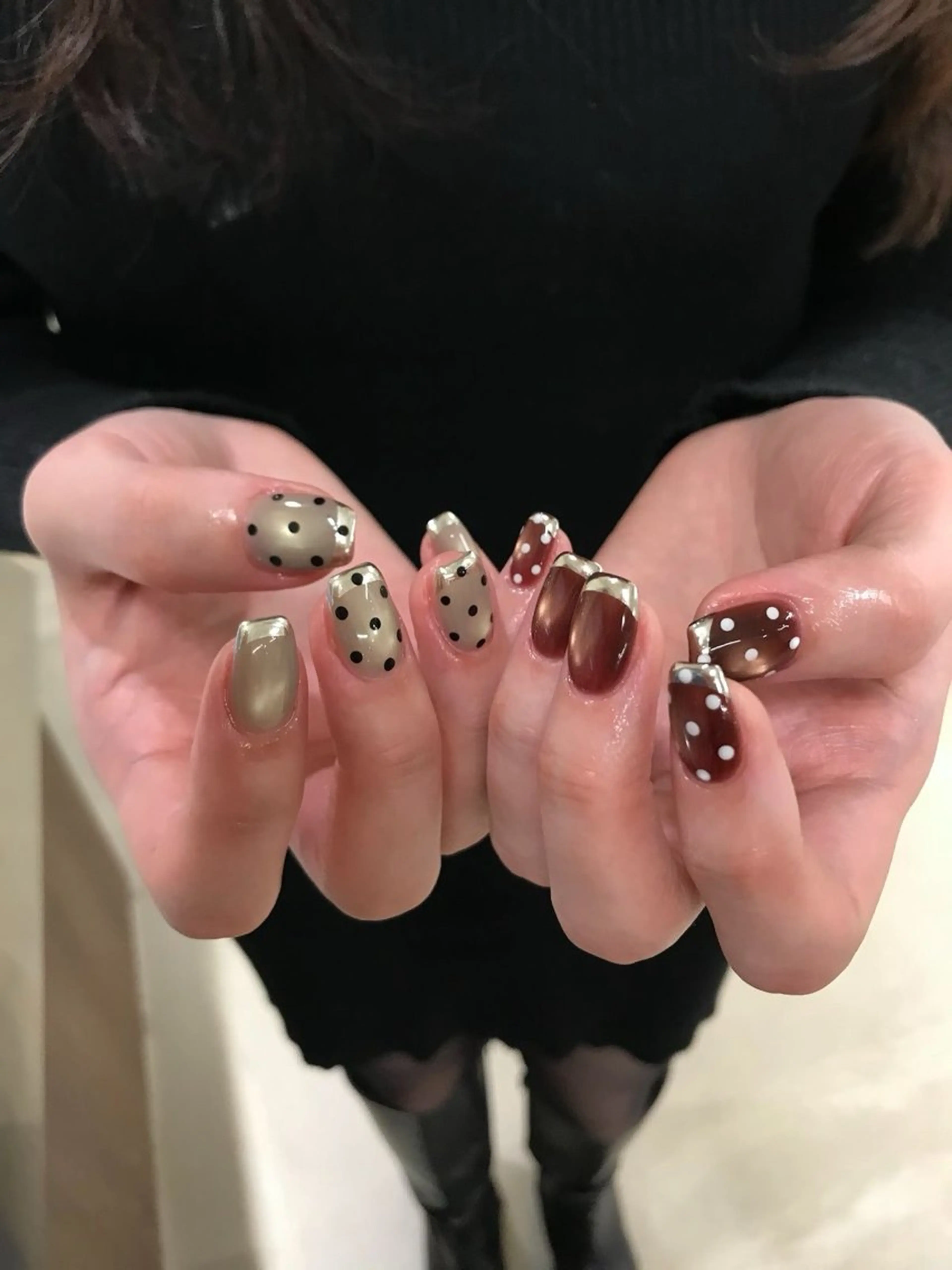 ネイル 韓国ネイル 持ち込み ニュアンスネイル ネイルチップ 冬ネイル LISA ANA.CHUOのネイルデザイン