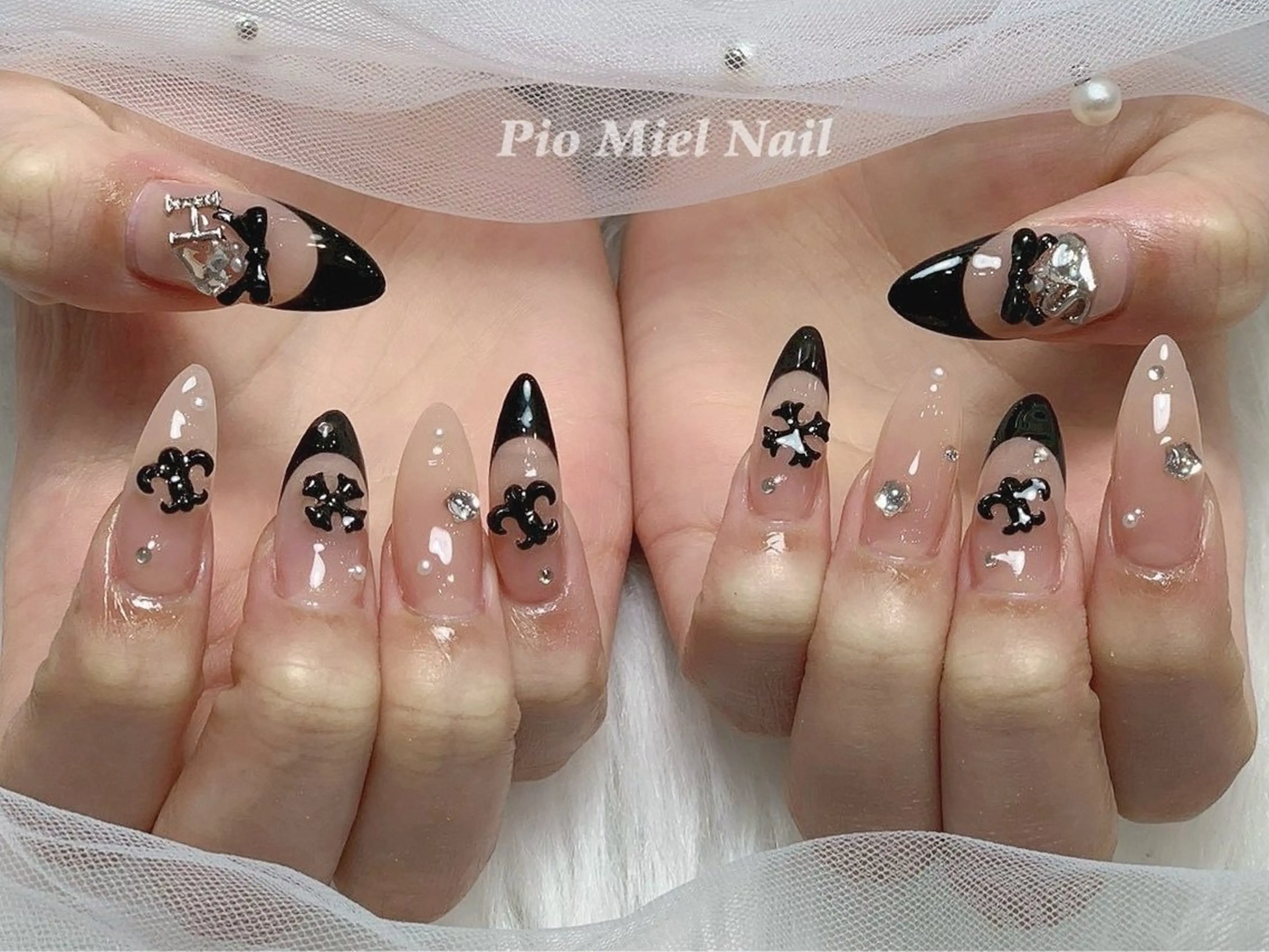 ネイル ハンドネイル HANA 長さだしのネイルデザイン