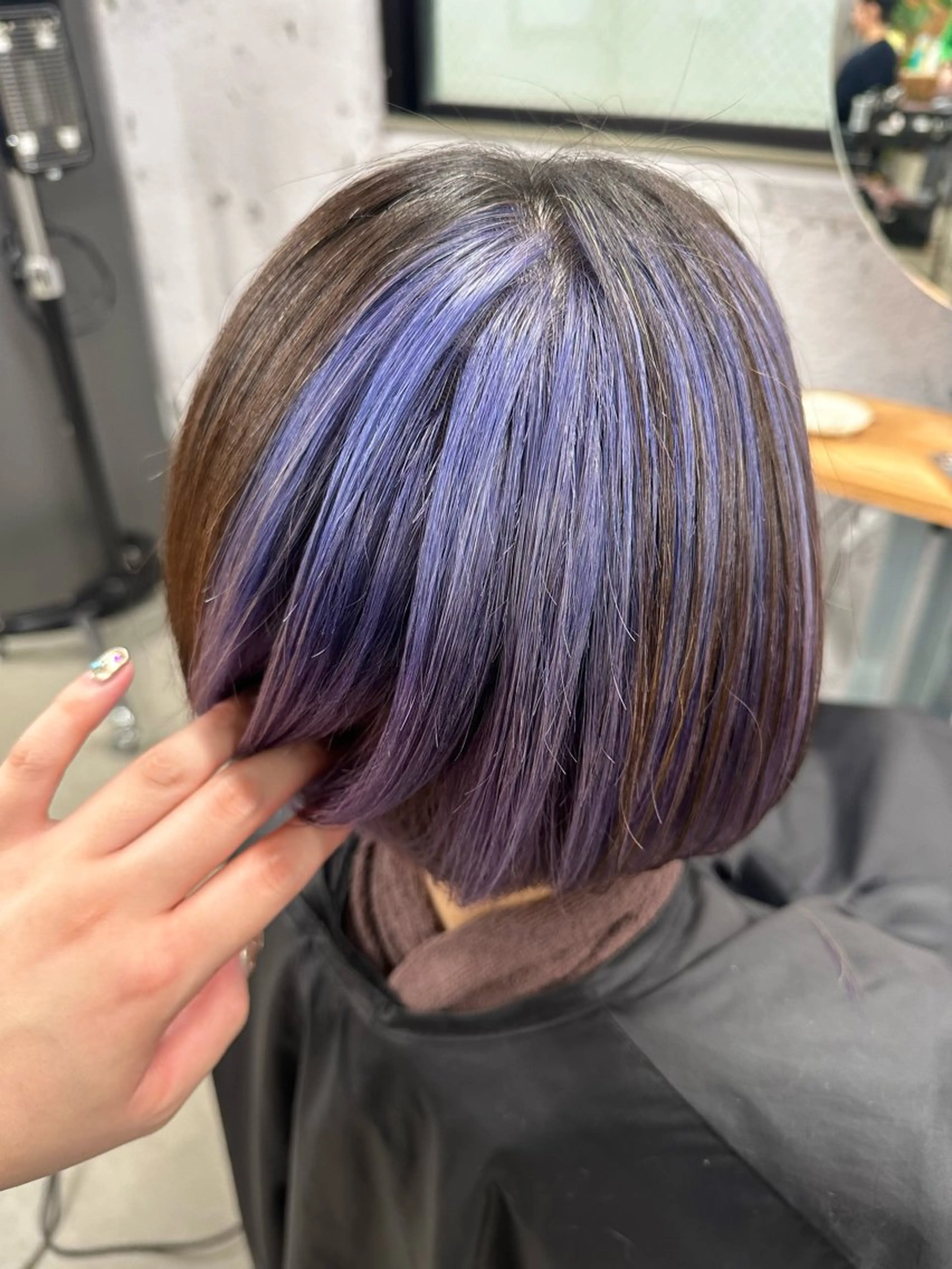 ショート カラー ブルーカラー ブルーラベンダー グラデーションカラー ラベンダーカラー ピンクカラー 清水 遥香のヘアスタイル