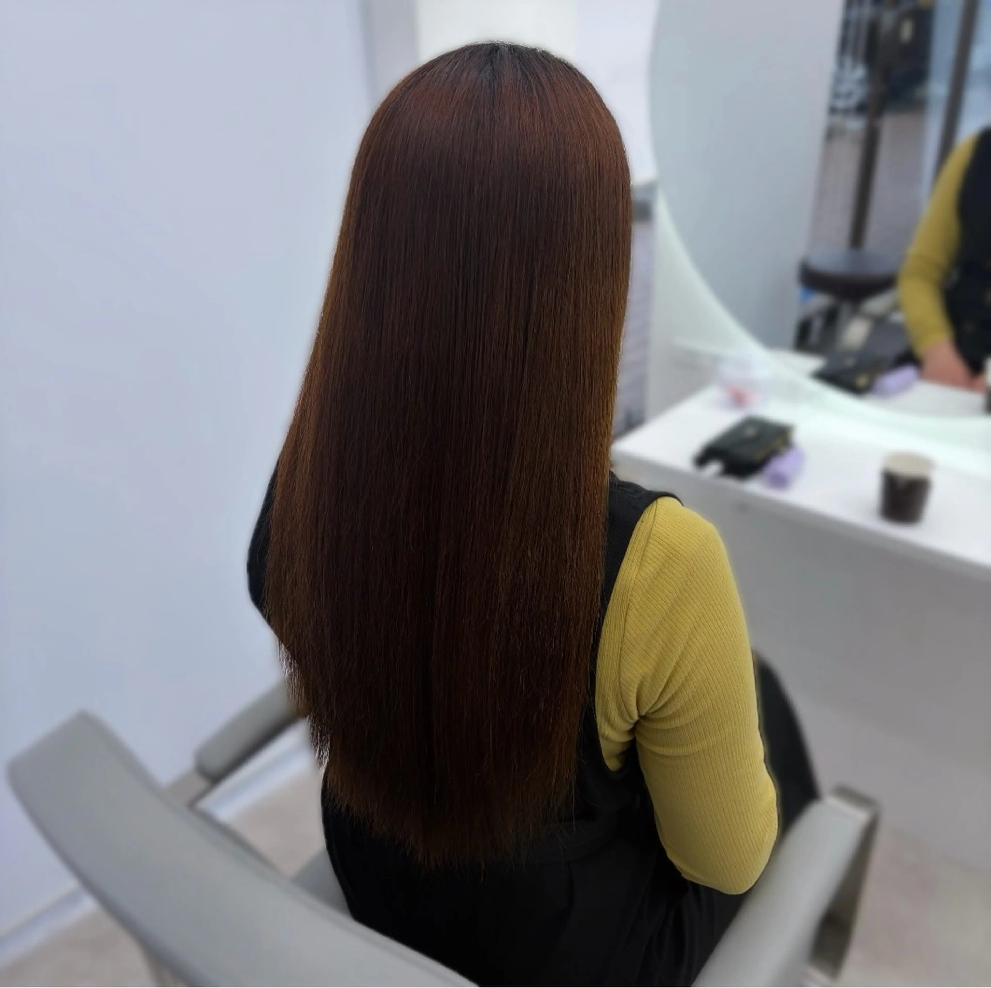 ロング 縮毛矯正 庄司 茉唯のヘアスタイル