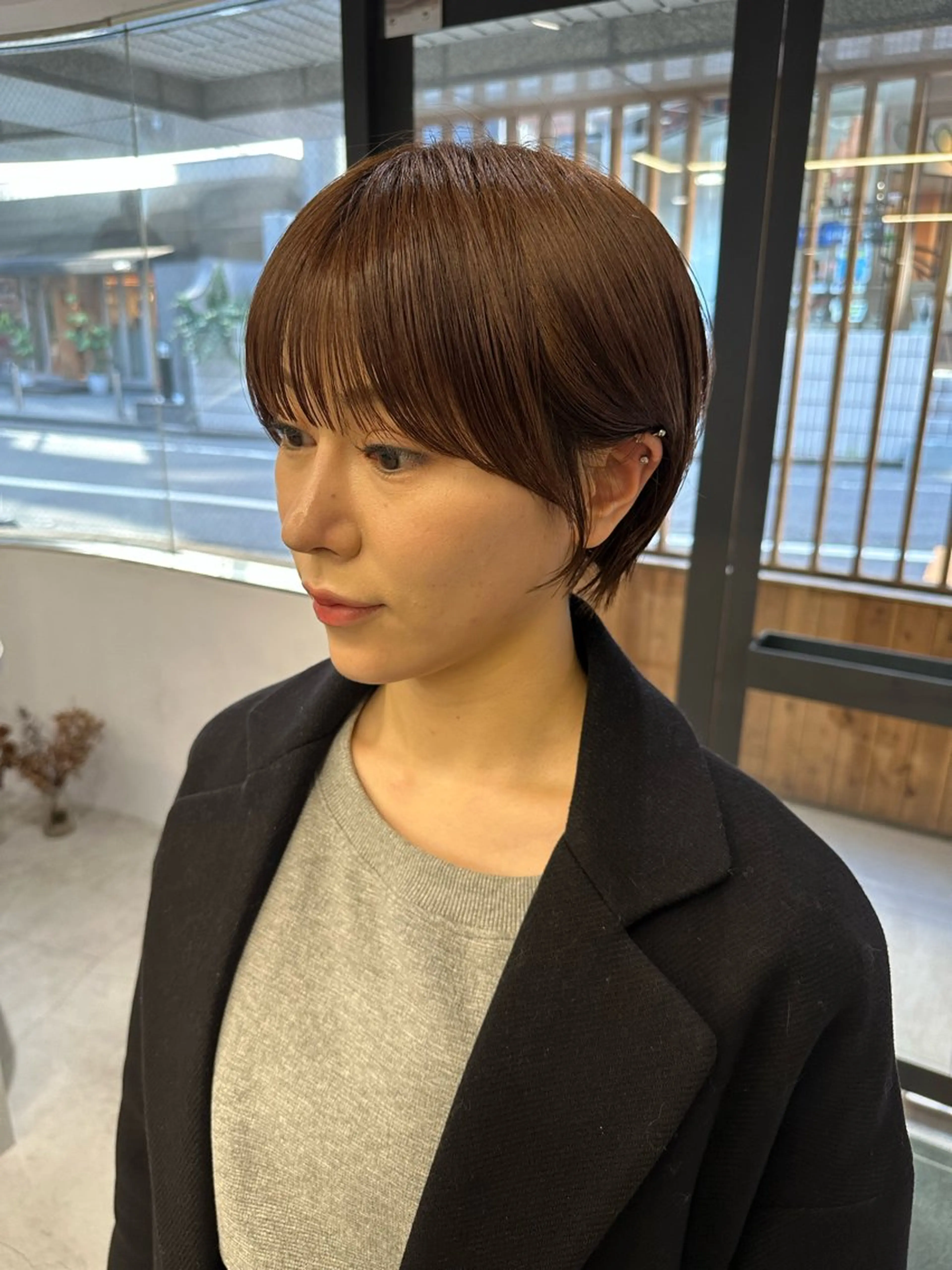 ショート カット ヘアカラー 骨格診断で絶対可愛い ✨丸みショート✨凌弥のヘアスタイル