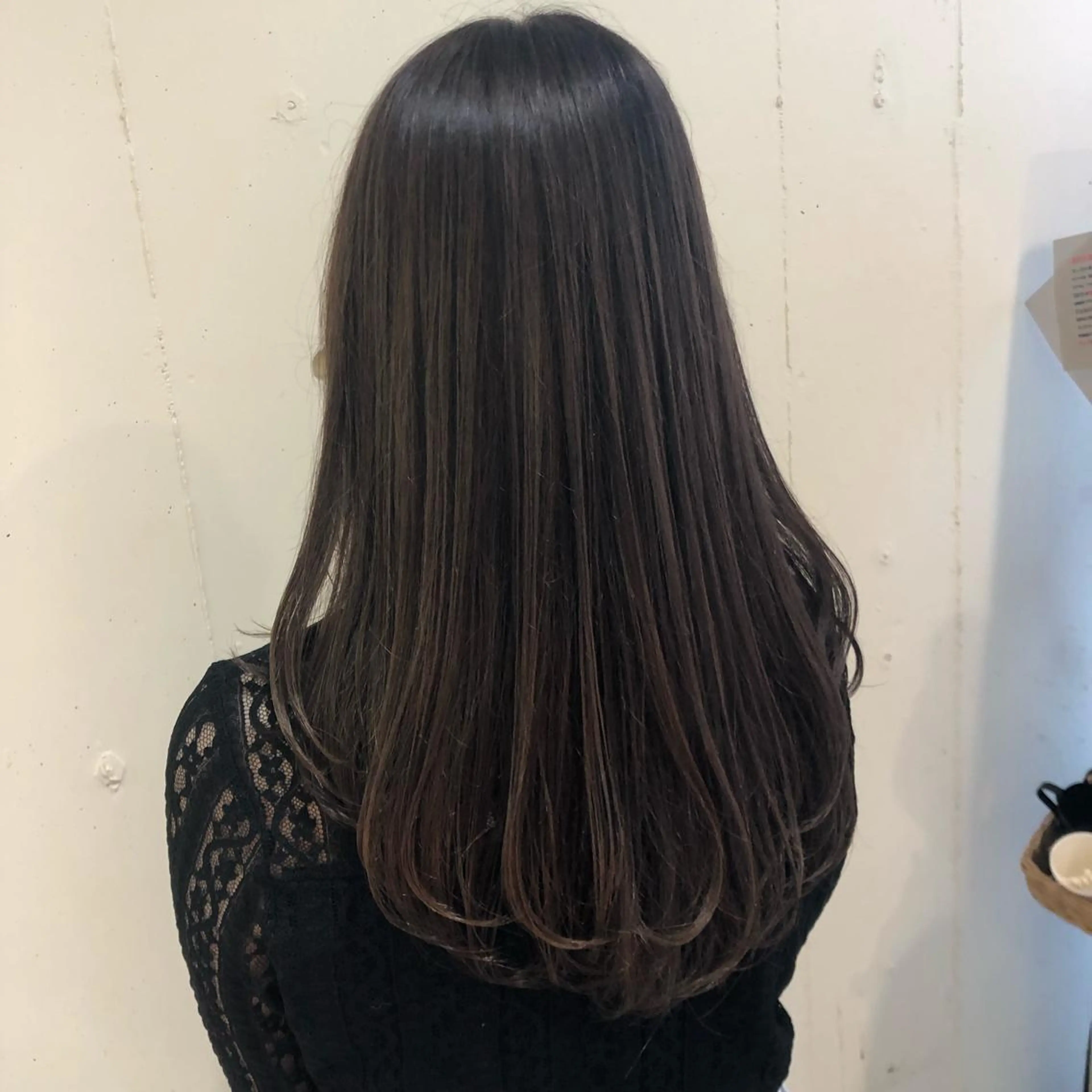 セミロング カラー パーマ ヘアアレンジ バレイヤージュ ブリーチ ショコラグレージュ 透明感カラー グラデーションカラー 【ツヤ髪美容師】 ツダケイスケのヘアスタイル