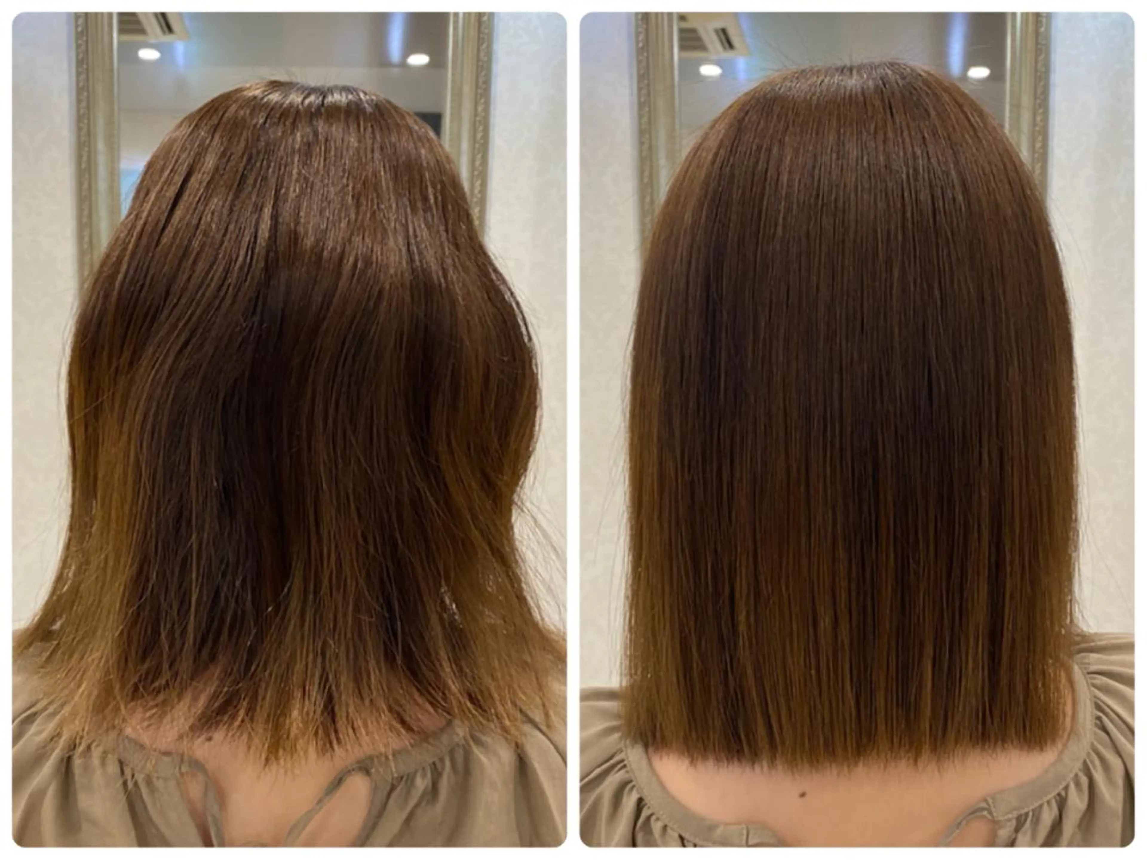 ミディアム くせ毛 髪質改善 ツバサ 髪質改善のヘアスタイル