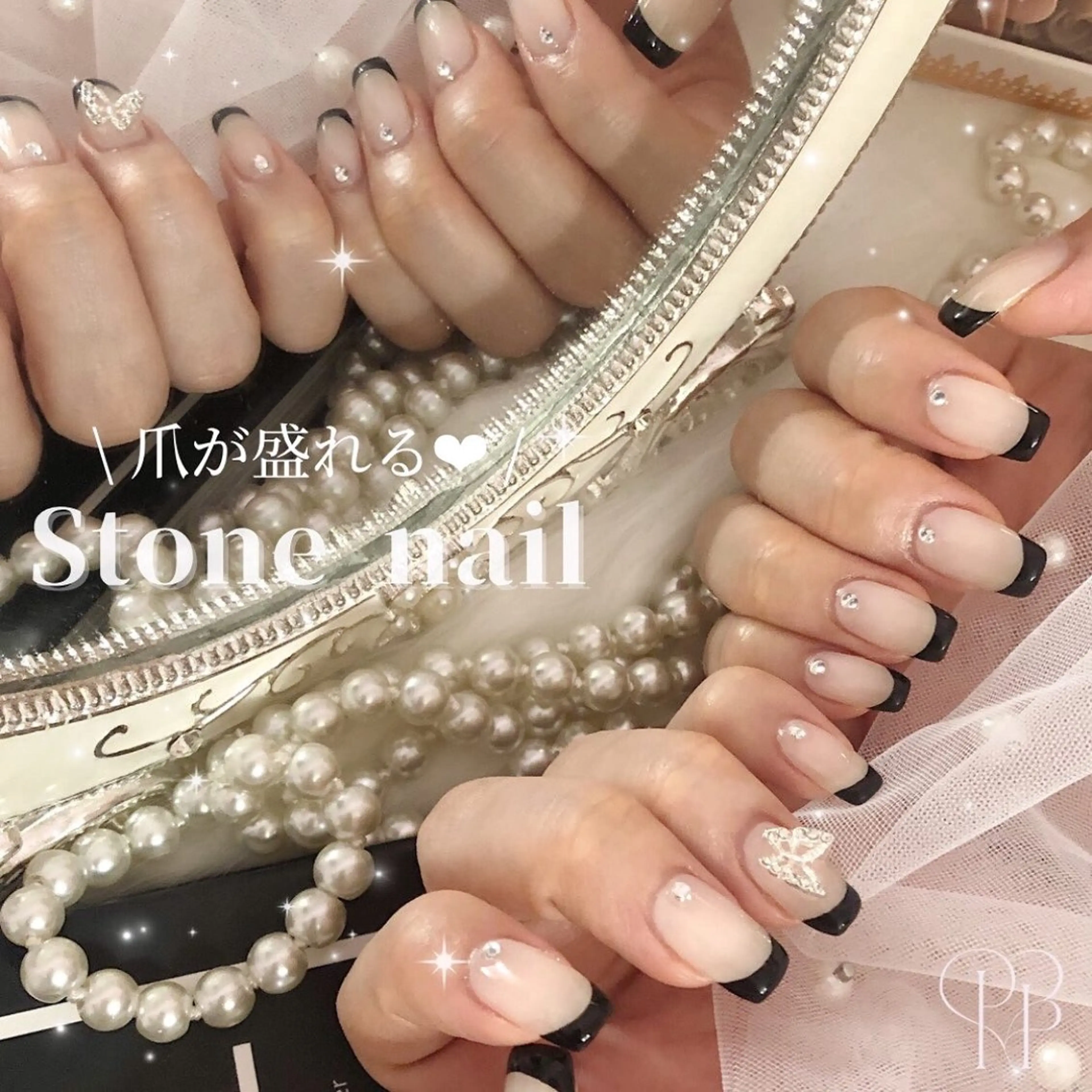 ネイル ハンドネイル 【岐阜💅🏻】 オトナ可愛い🤍🪄のネイルデザイン