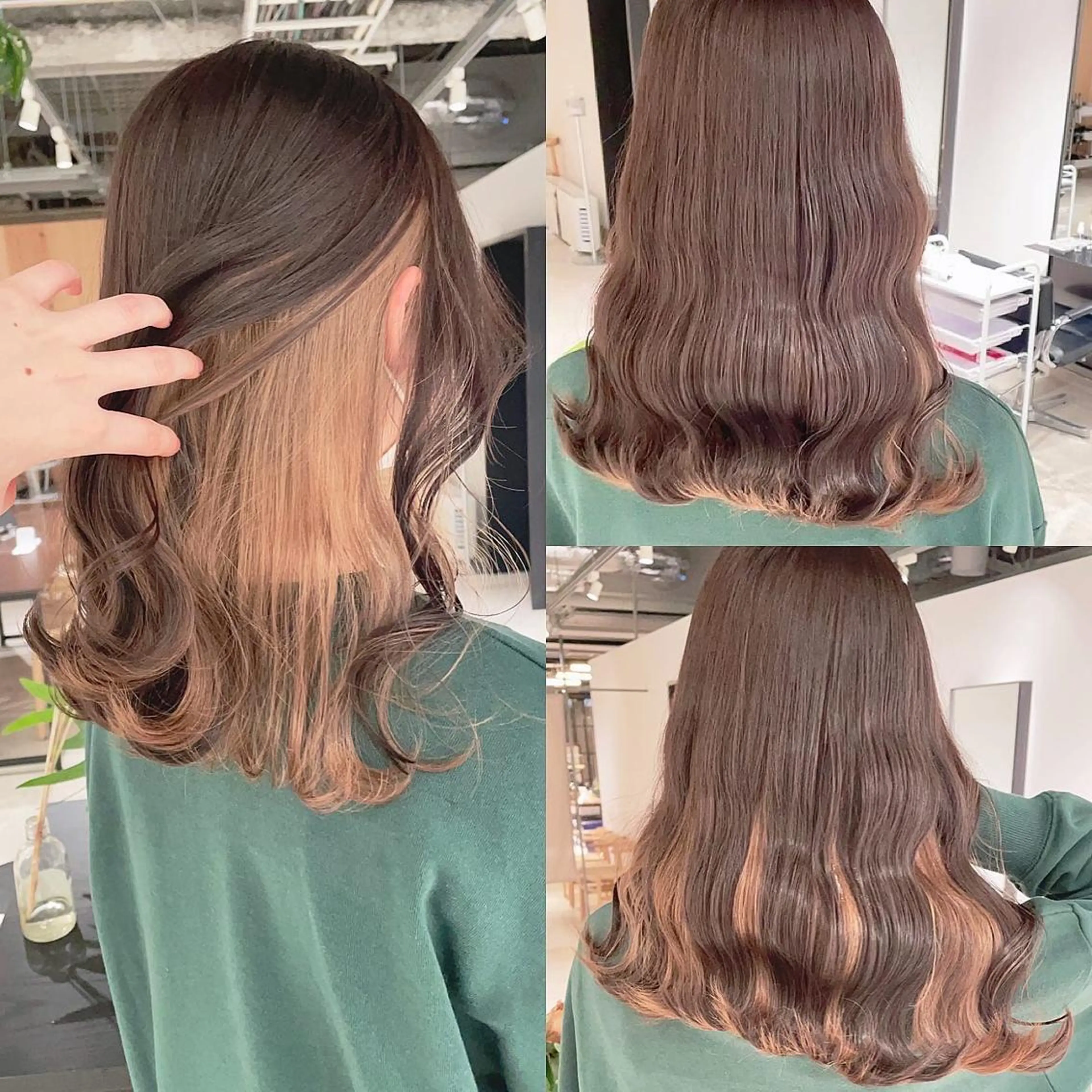 ロング カラー ブリーチ 透明感カラー ヘアカラー トリートメント 渋谷:インナーカラー ／🍒エリカ🍒のヘアスタイル