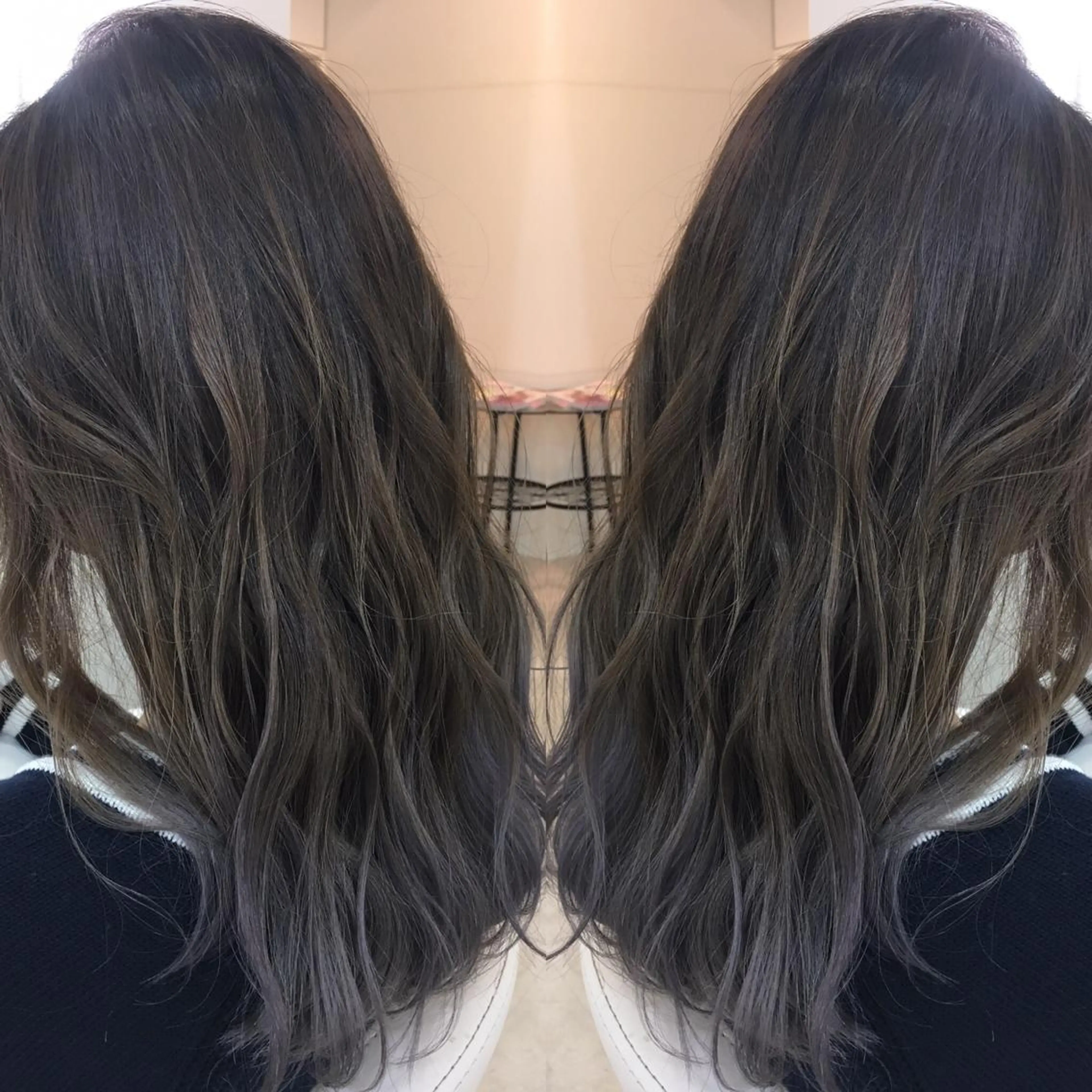 セミロング ロング カラー 髪質改善 中川　翔のヘアスタイル