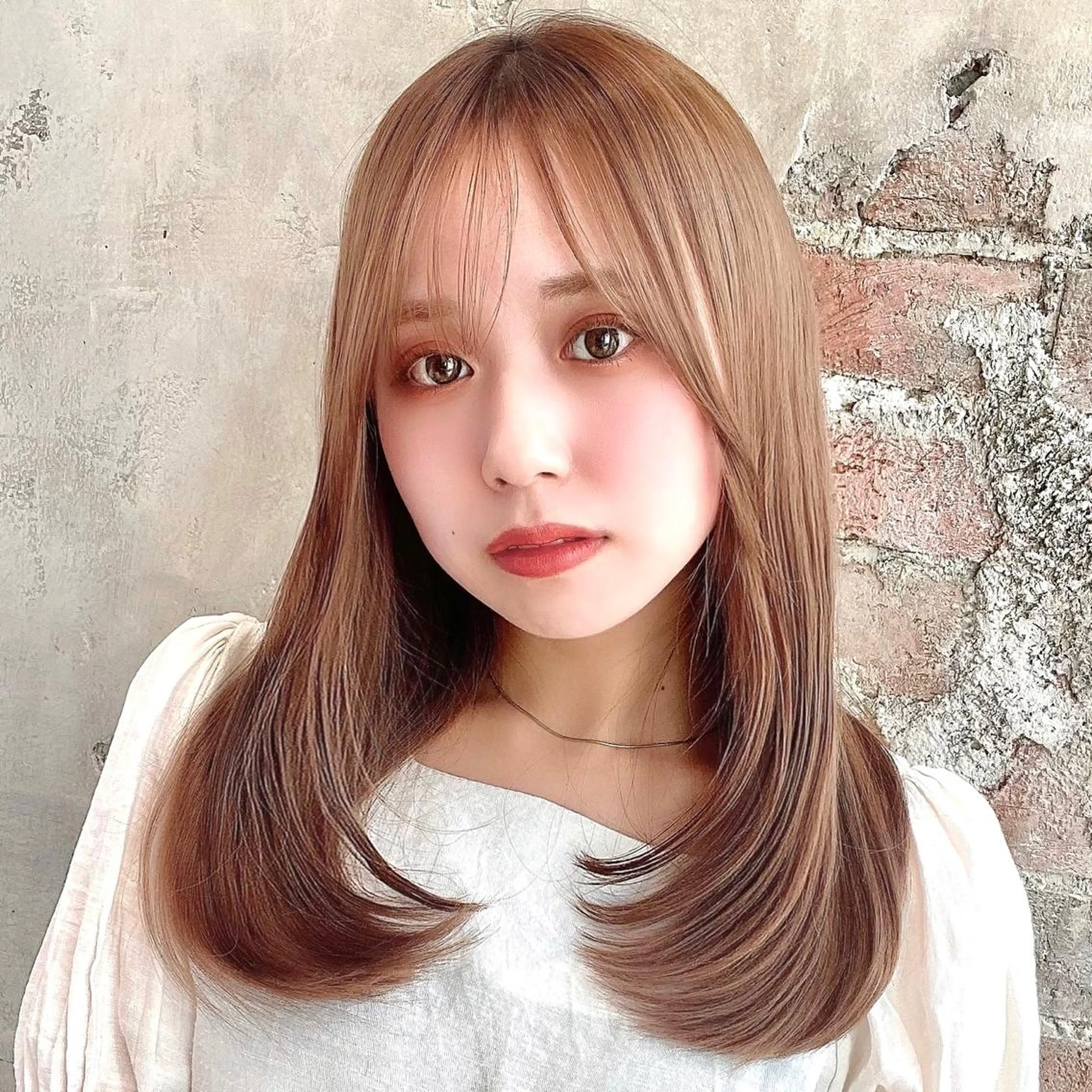 セミロング パーマ ヘアアレンジ 韓国風ヘア レイヤーカット 似合わせカット 小顔カット 🌈小顔似合わせ SHIHO🌈のヘアスタイル