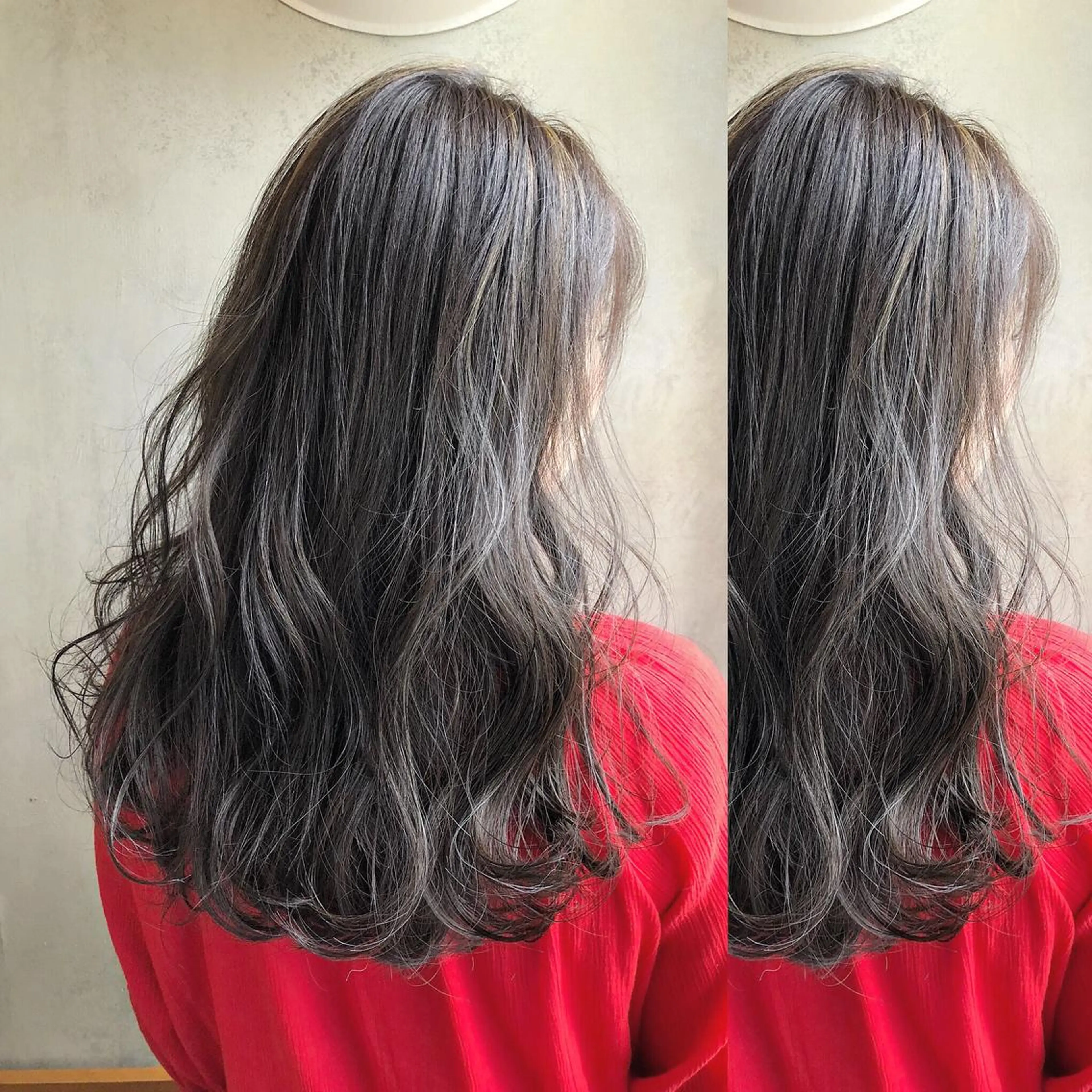 ロング カラー ハイライトカラー ハイライト カット トリートメント ツキノキ ミナのヘアスタイル