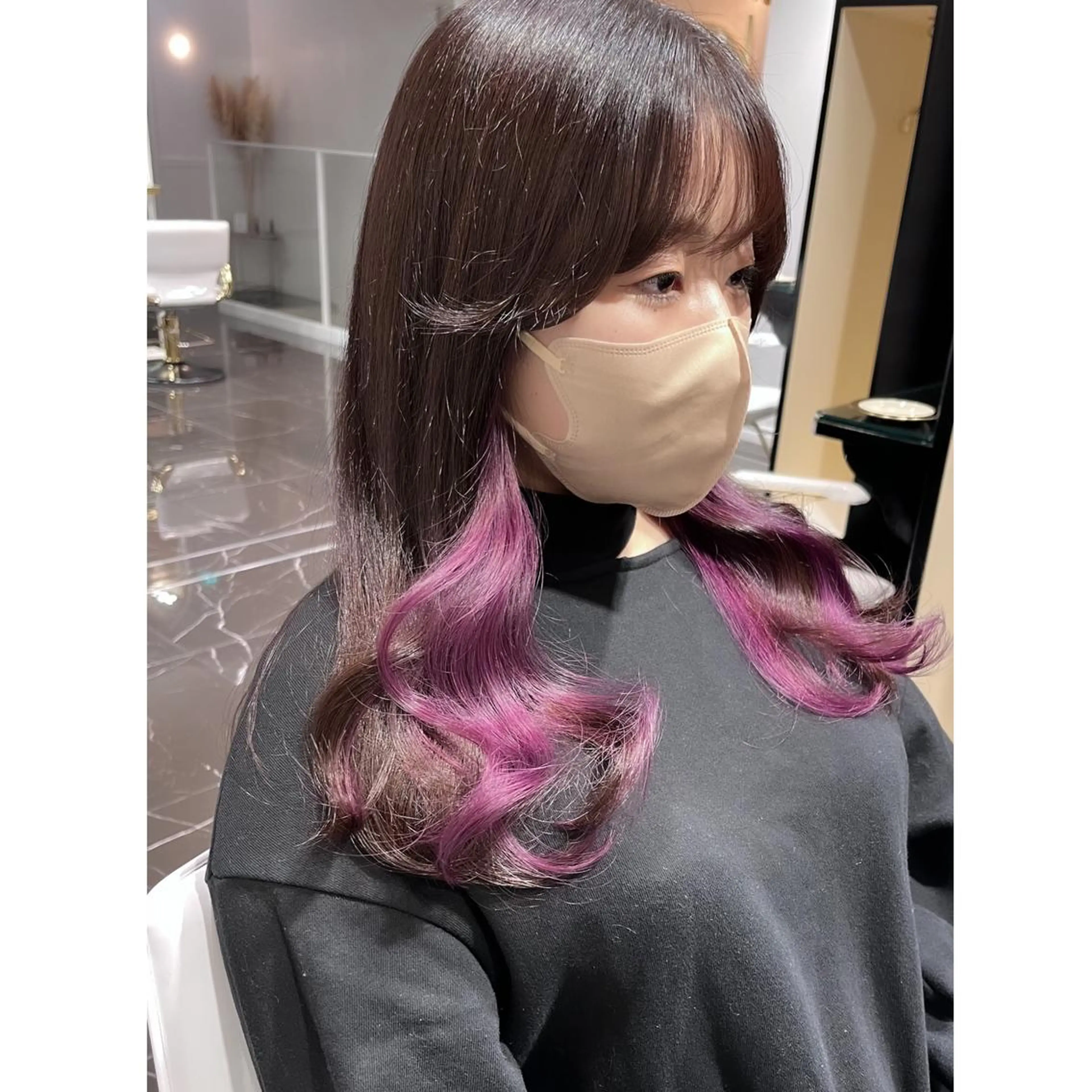 ロング カラー ブリーチ ヘアカラー miyu /トレンド カラー×艶髪のヘアスタイル