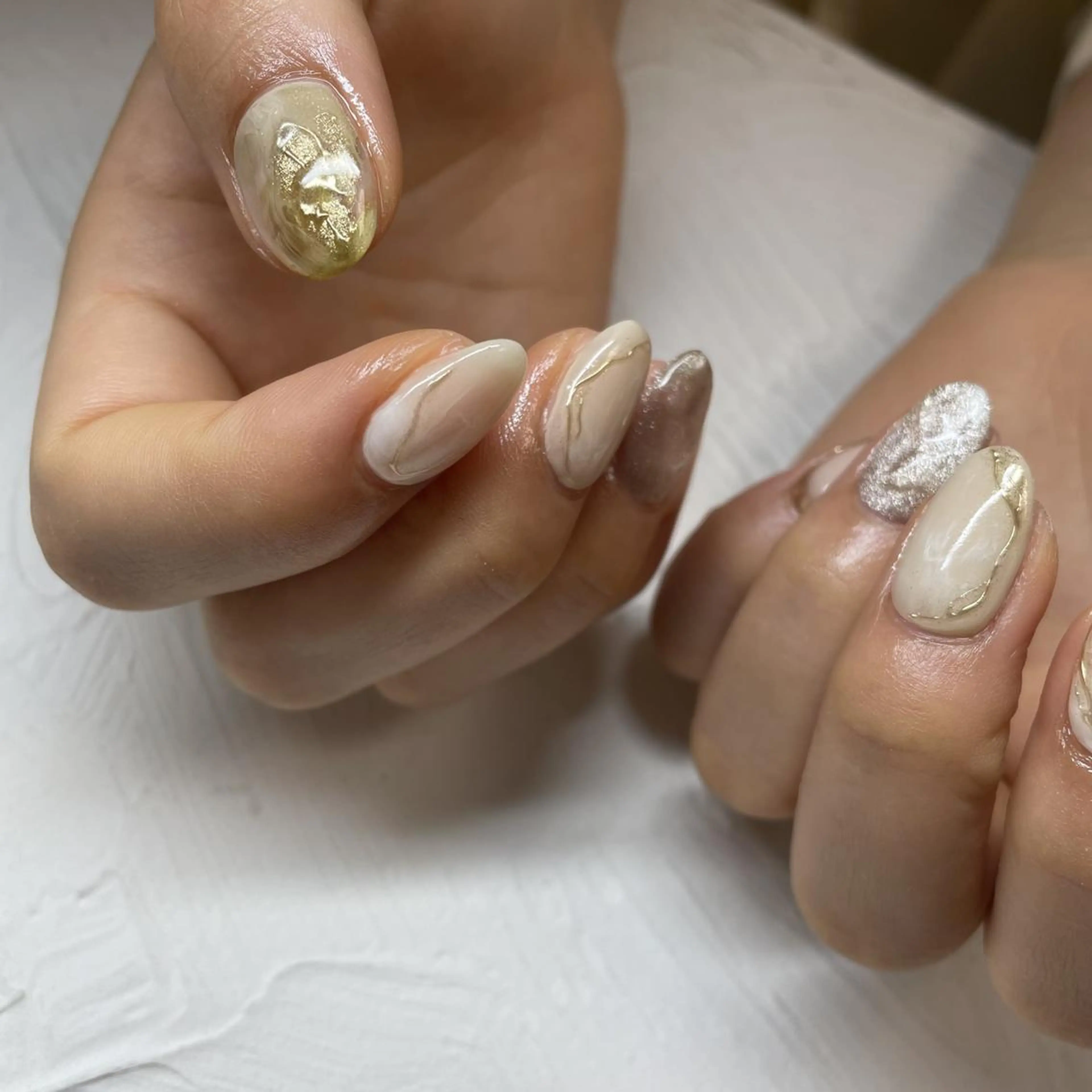 ネイル 🫧aku🫧 自由が丘／フィルインのネイルデザイン