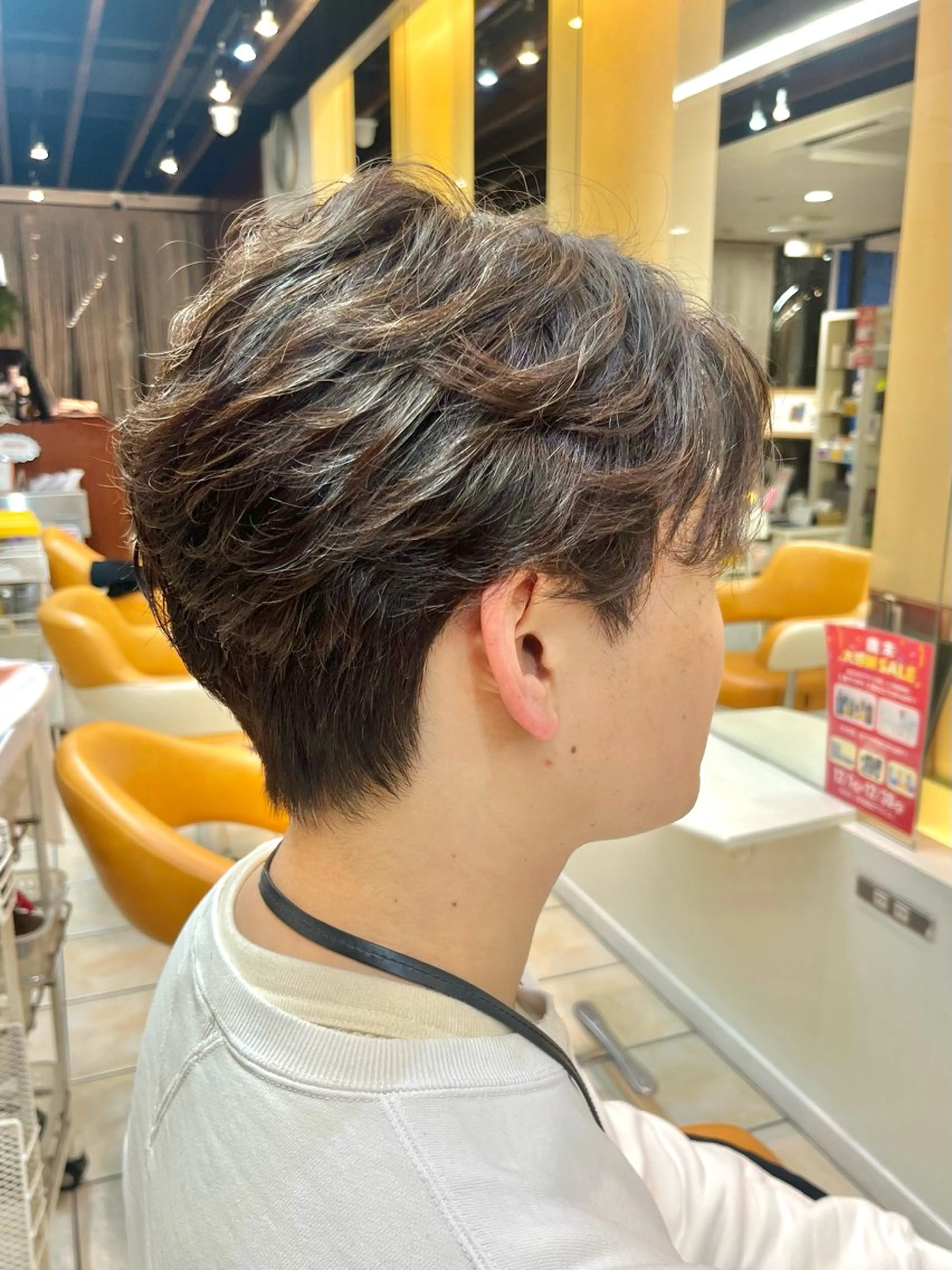 ショート パーマ メンズ フェザーパーマ メンズパーマ 外国人風カラー カット パーマ メンズ特化/パーマ/ 髪質改善　高野奨馬のヘアスタイル