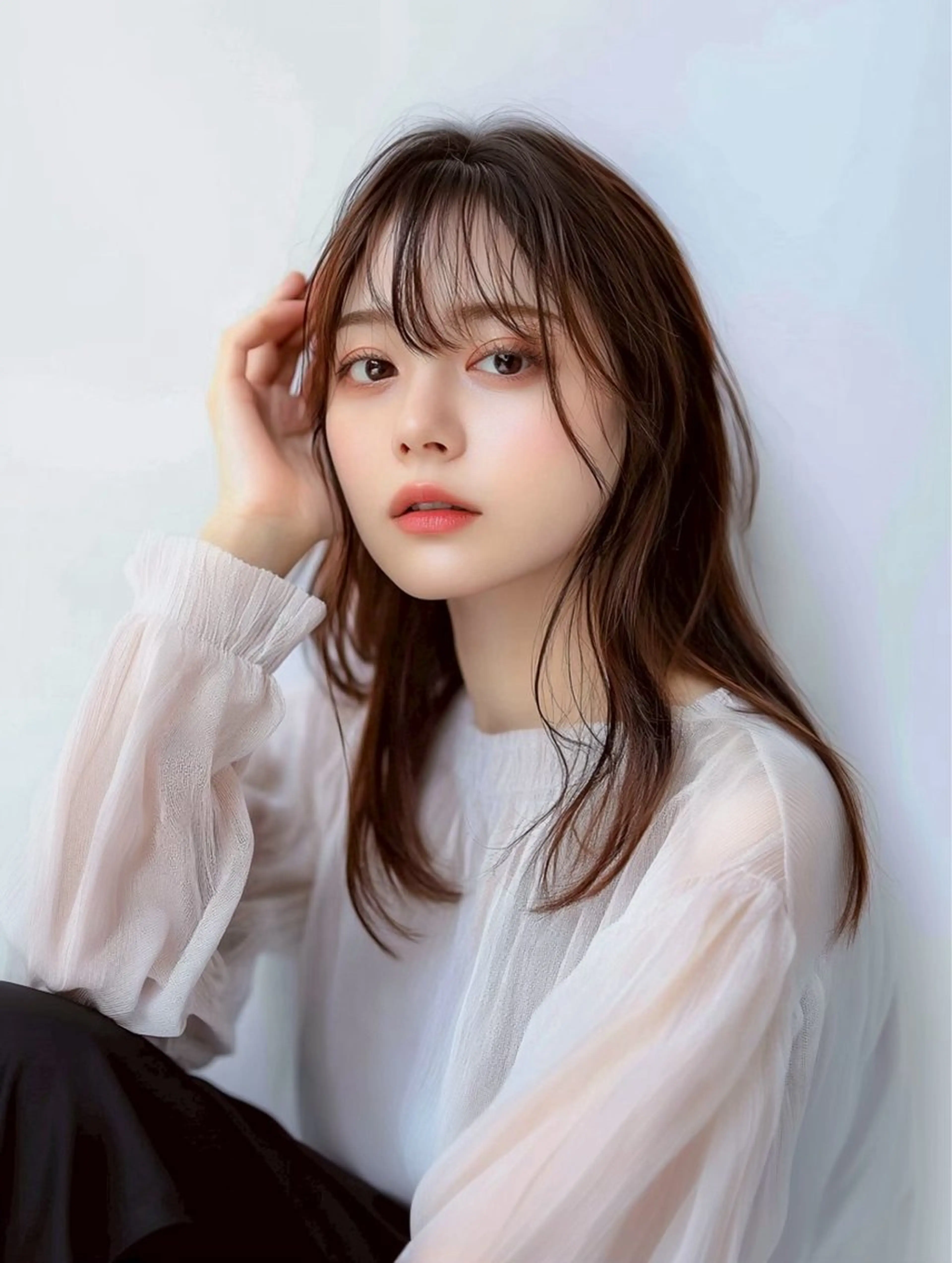 セミロング 尾崎 優花のヘアスタイル
