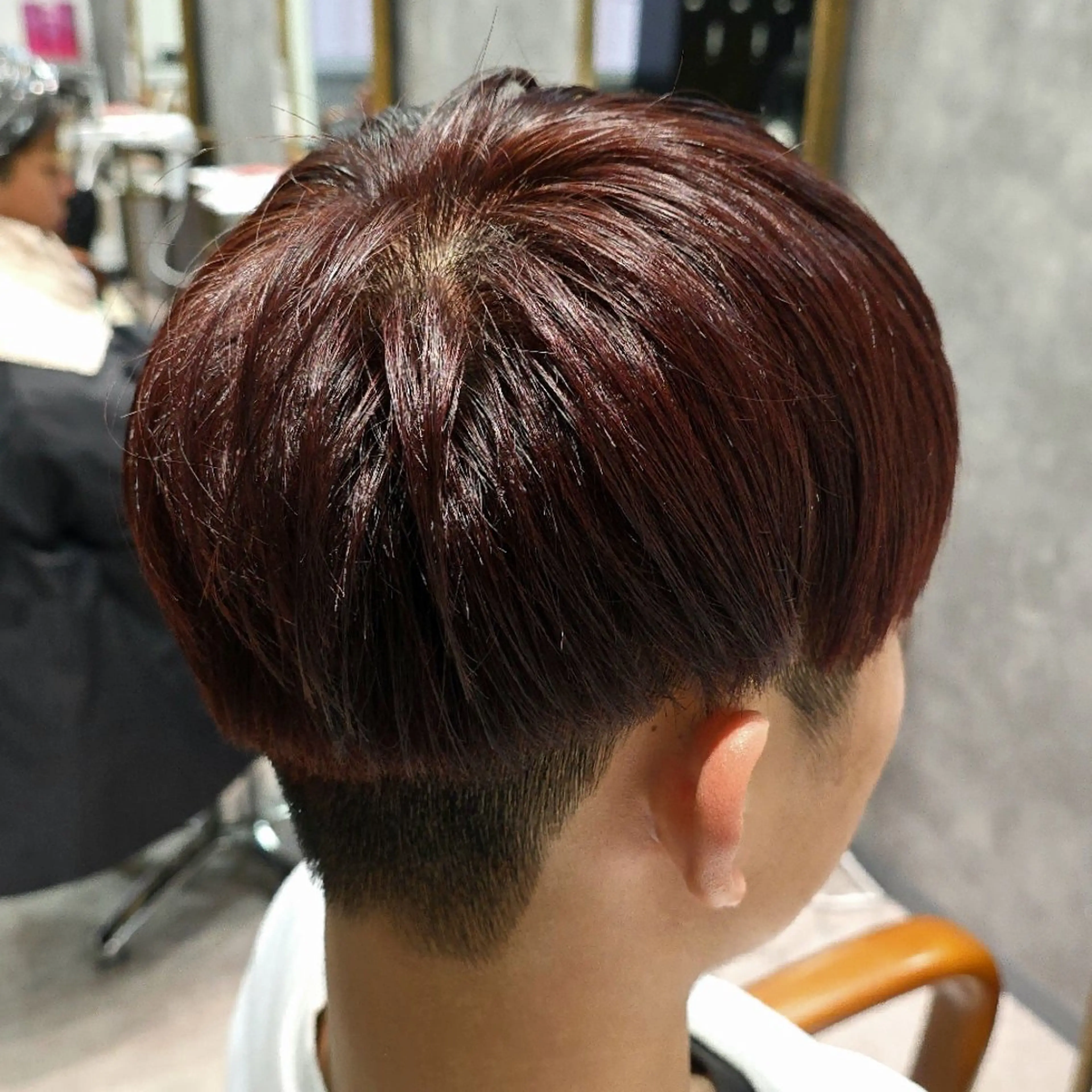 カラー メンズ ショート マッシュ ケアカラー ピンクカラー 卒業式のヘアスタイル メンズ✂️/ 津田沼駅/レントのヘアスタイル