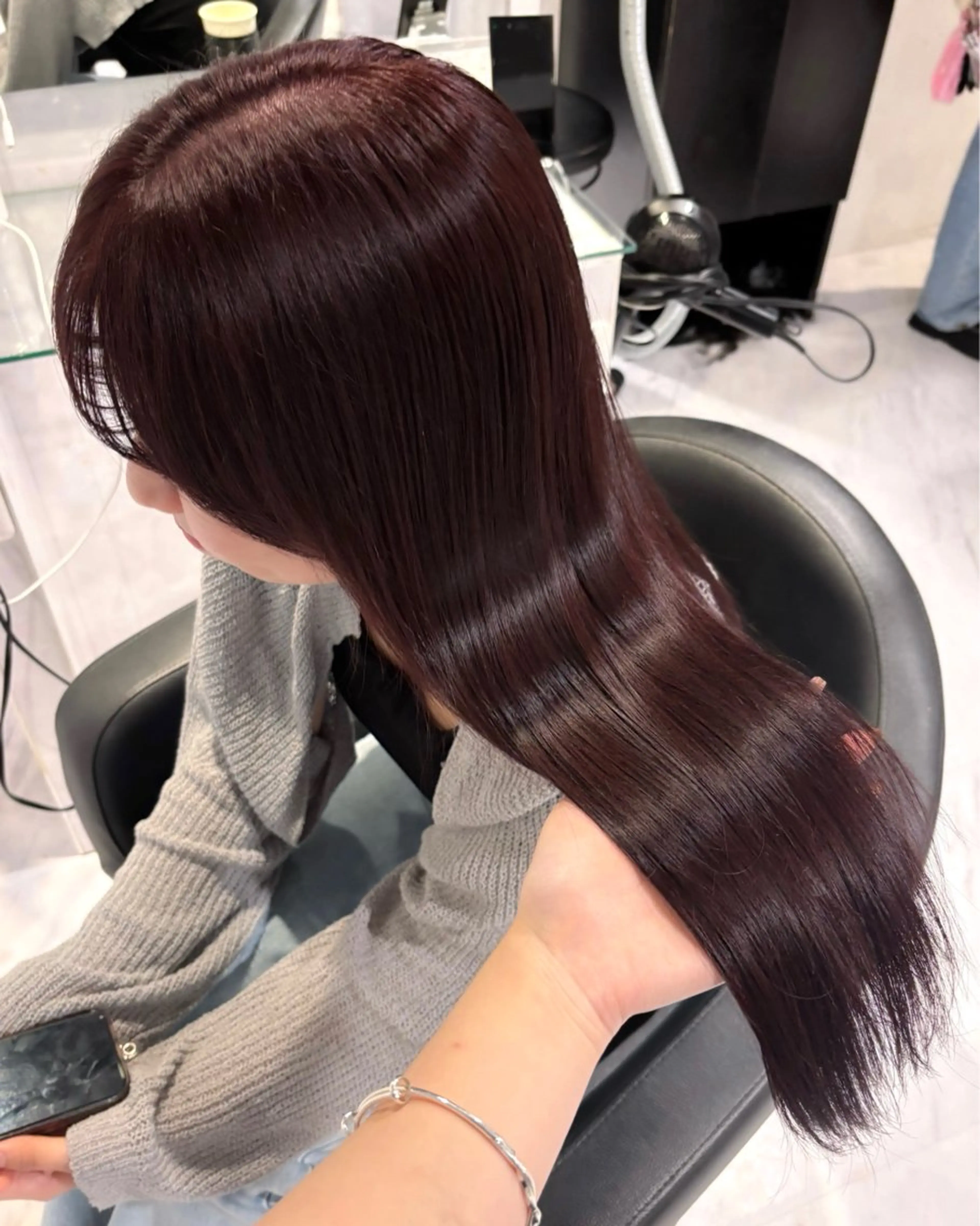 ロング カラー レッドカラー ヘアカラー トリートメント ヘッドスパ ヘアセット 表参道♡暗髪♡ 艶カラー♡アユミのヘアスタイル