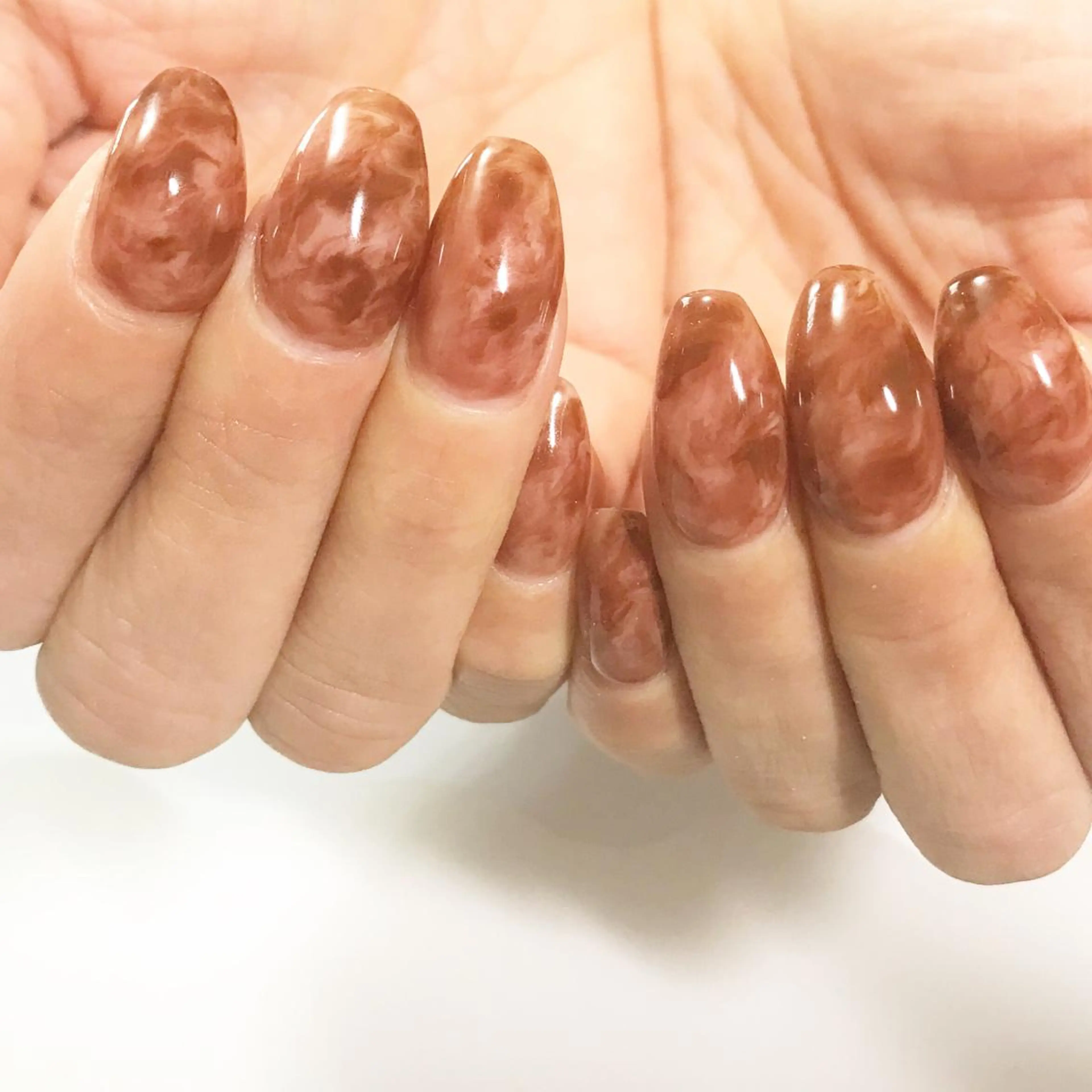 ネイル ブラウン フットネイル シンプルネイル 春ネイル 夏ネイル nail fufla ♡yamane♡のネイルデザイン