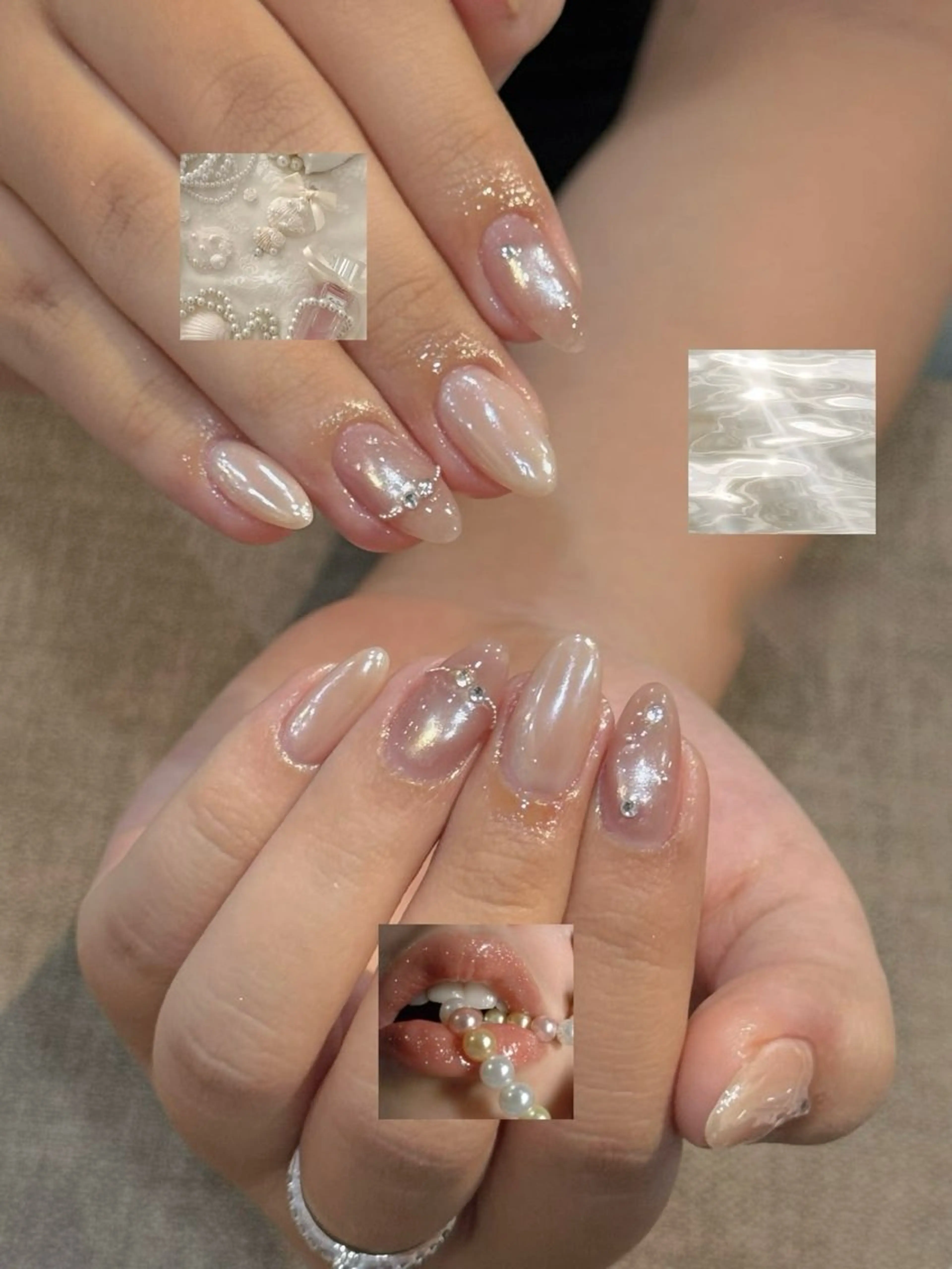 🍍ワンカラー＋ミラーコーティングネイル🪞オフありの写真