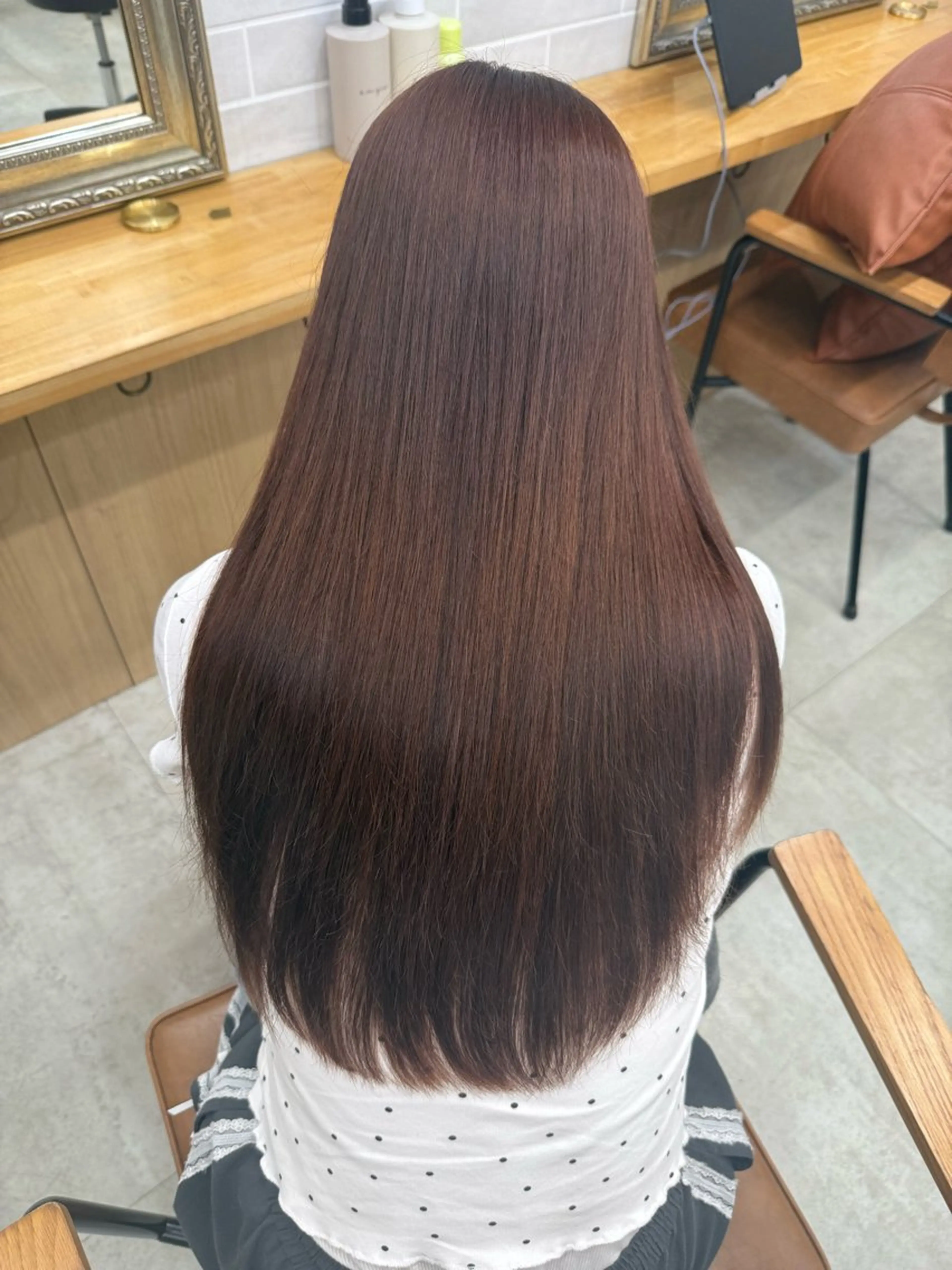 カラー ヘアカラー 縮毛矯正 トリートメント るな🩰 銀座暖色カラー♩🎀のヘアスタイル