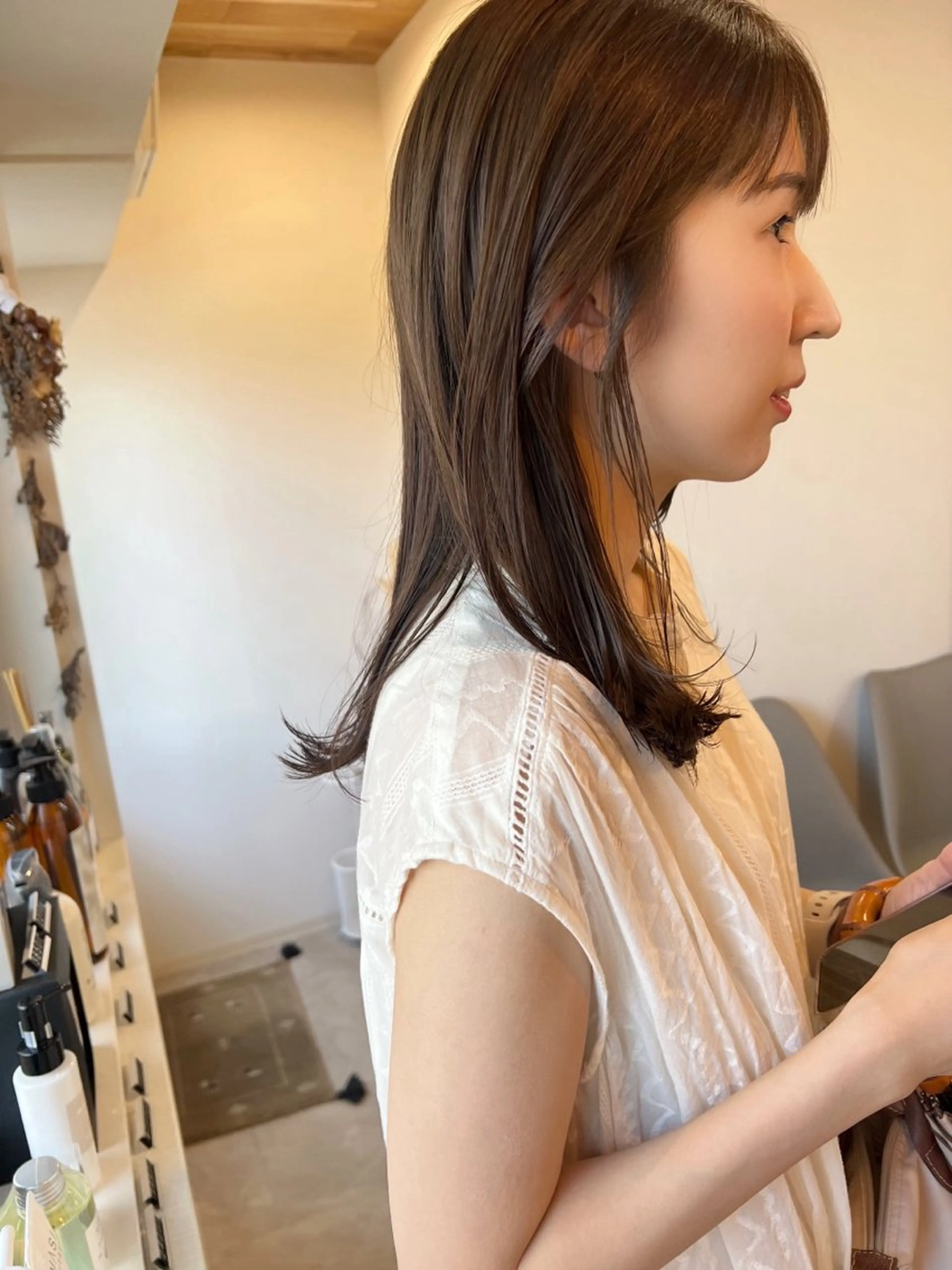 ミディアム カラー カット ヘアカラー トリートメント トレンドと似合わせ/ マンツーマン/西上楓のヘアスタイル