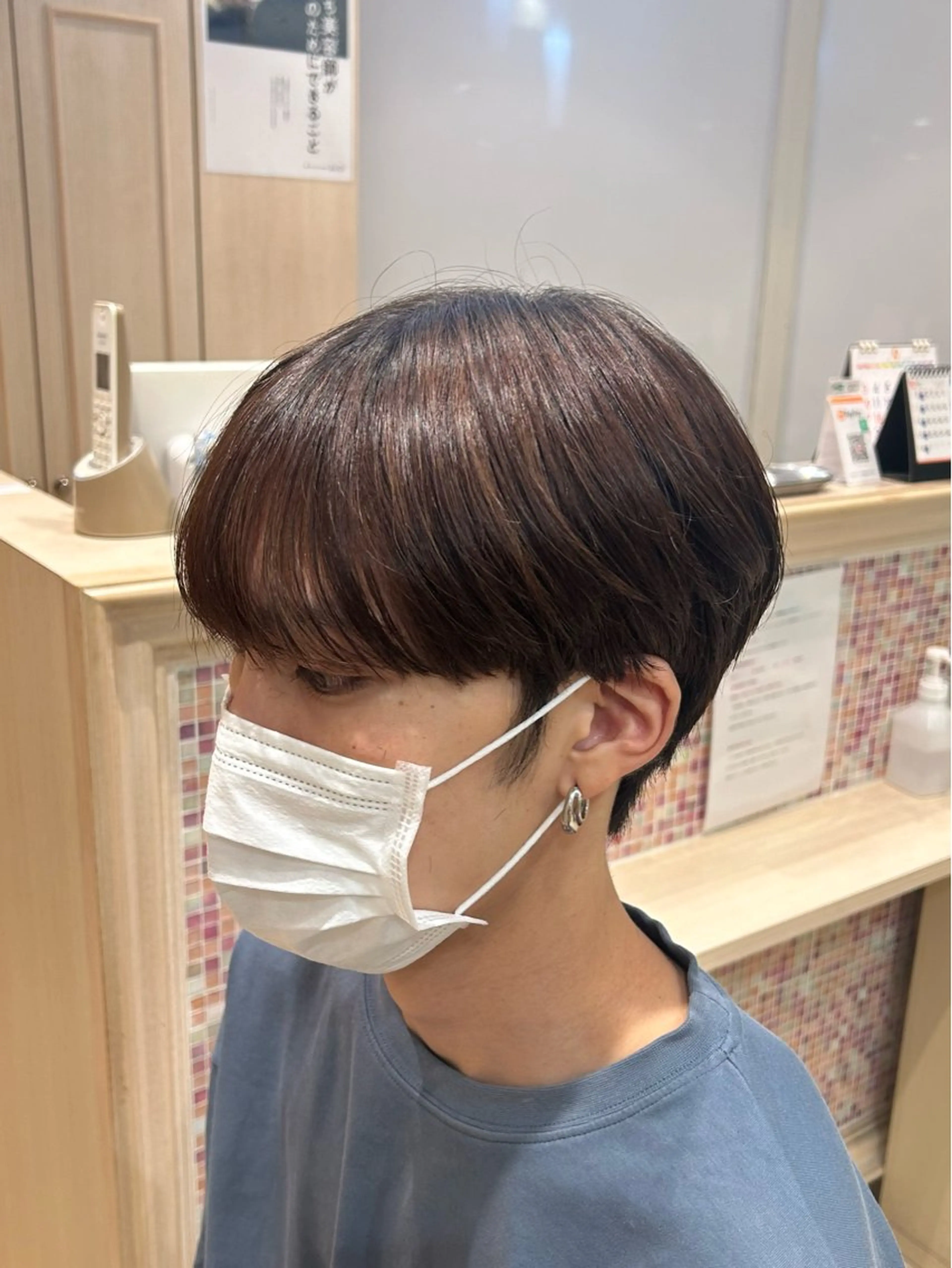 メンズ マッシュ シースルーマッシュ 山田 桃華のヘアスタイル