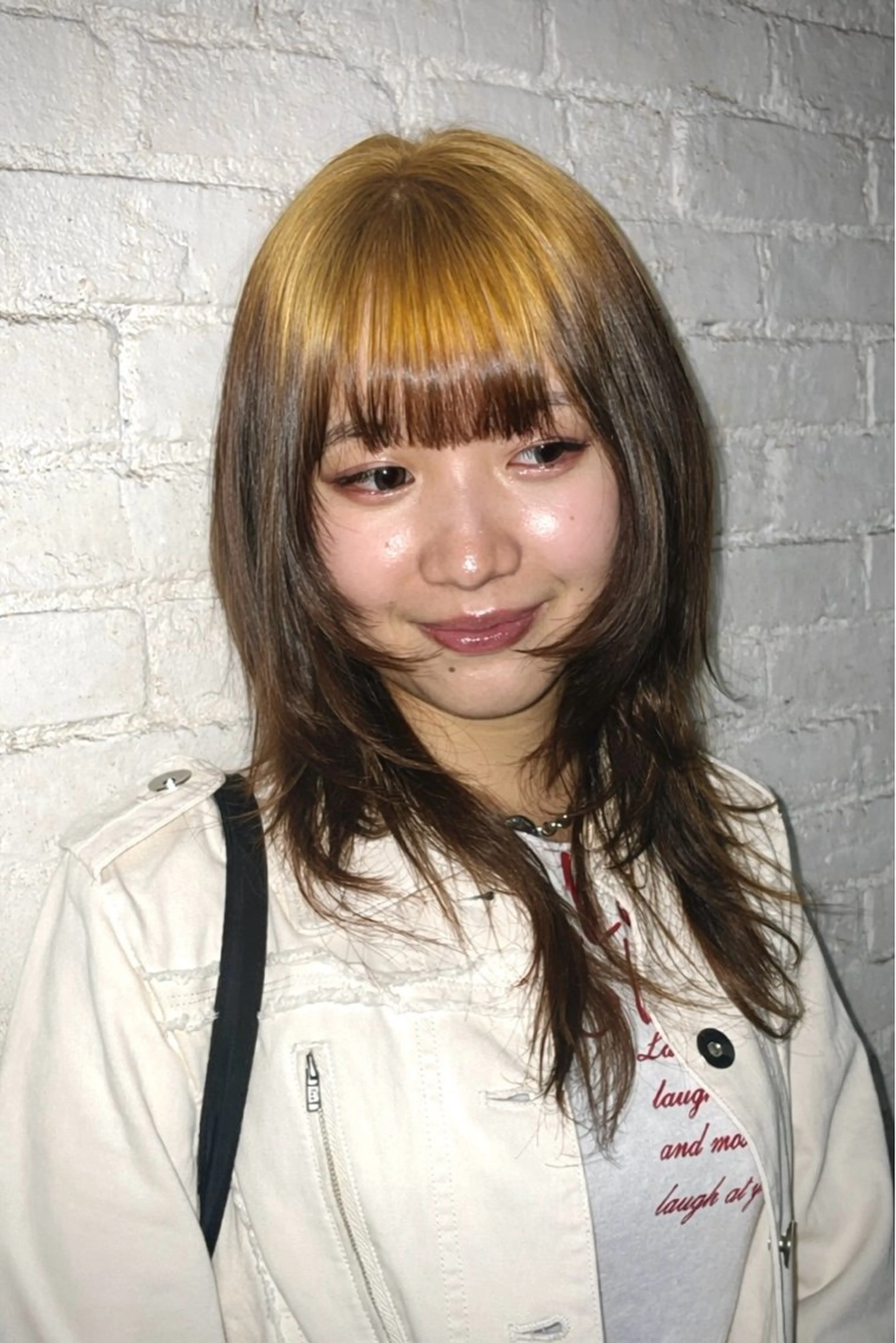 ミディアム カラー ブリーチ デザインカラー ブリーチなしカラー ズミ🦖荻窪 🦖似合わせレイヤーのヘアスタイル