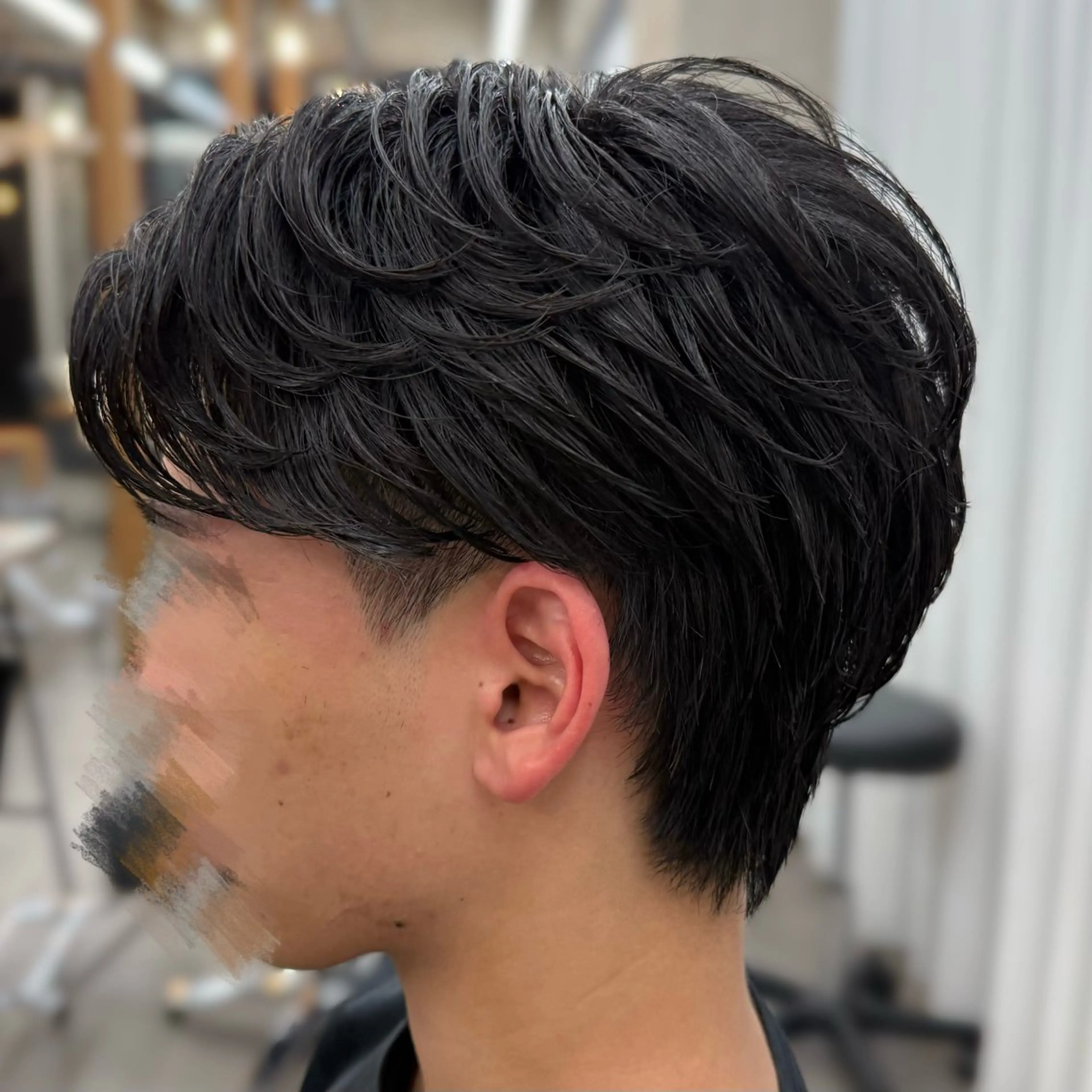 【☔️梅雨前に！🫧初パーマ🌱‬朝のセットを楽にしたい方🌱‬おすすめ✨】メンズカット➕フェザーパーマの写真