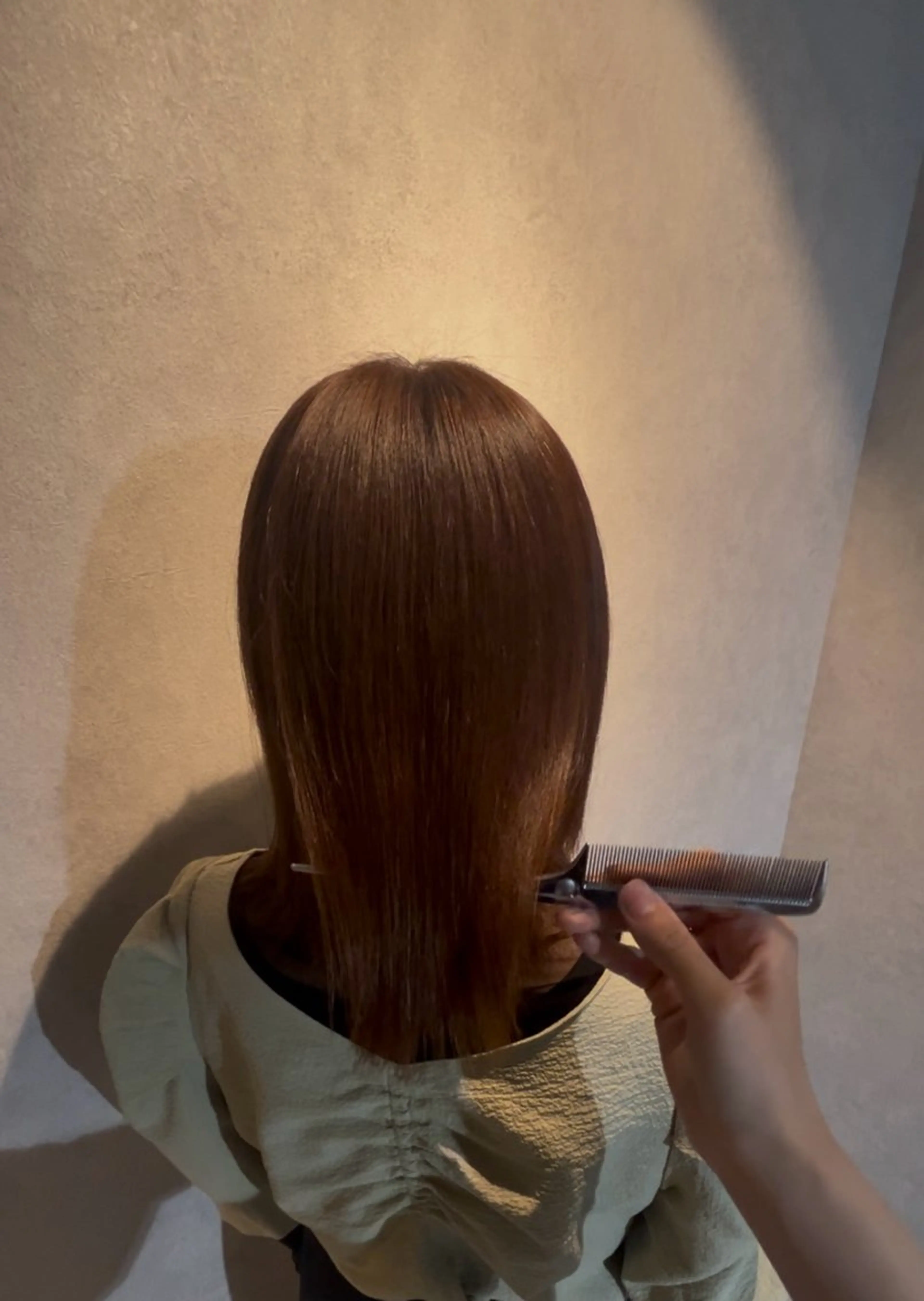 セミロング カット ヘアカラー Re:nk kotoneのヘアスタイル