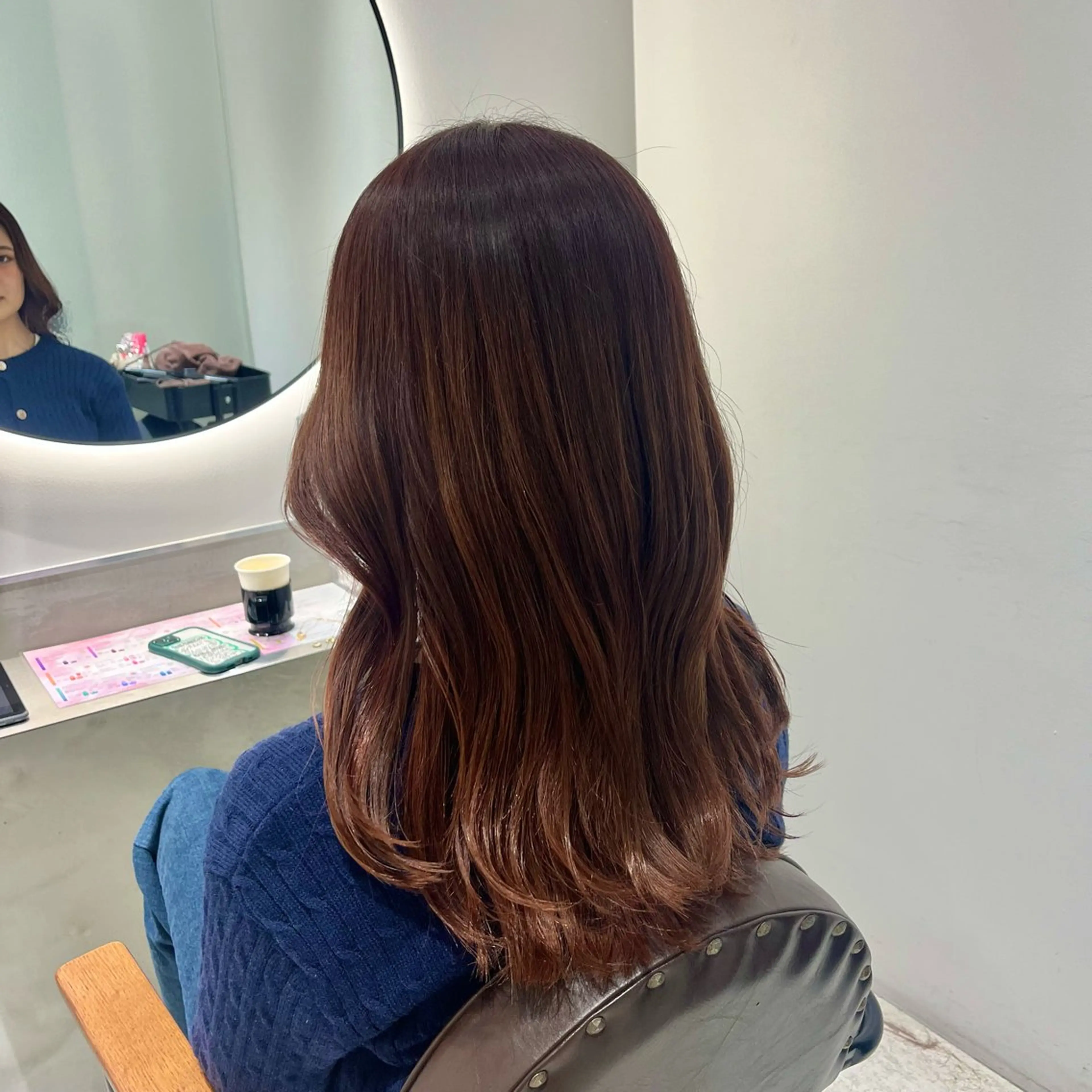 カラー カット ヘアカラー トリートメント 髪質改善/レイヤー× 縮毛矯正🤍maiのヘアスタイル