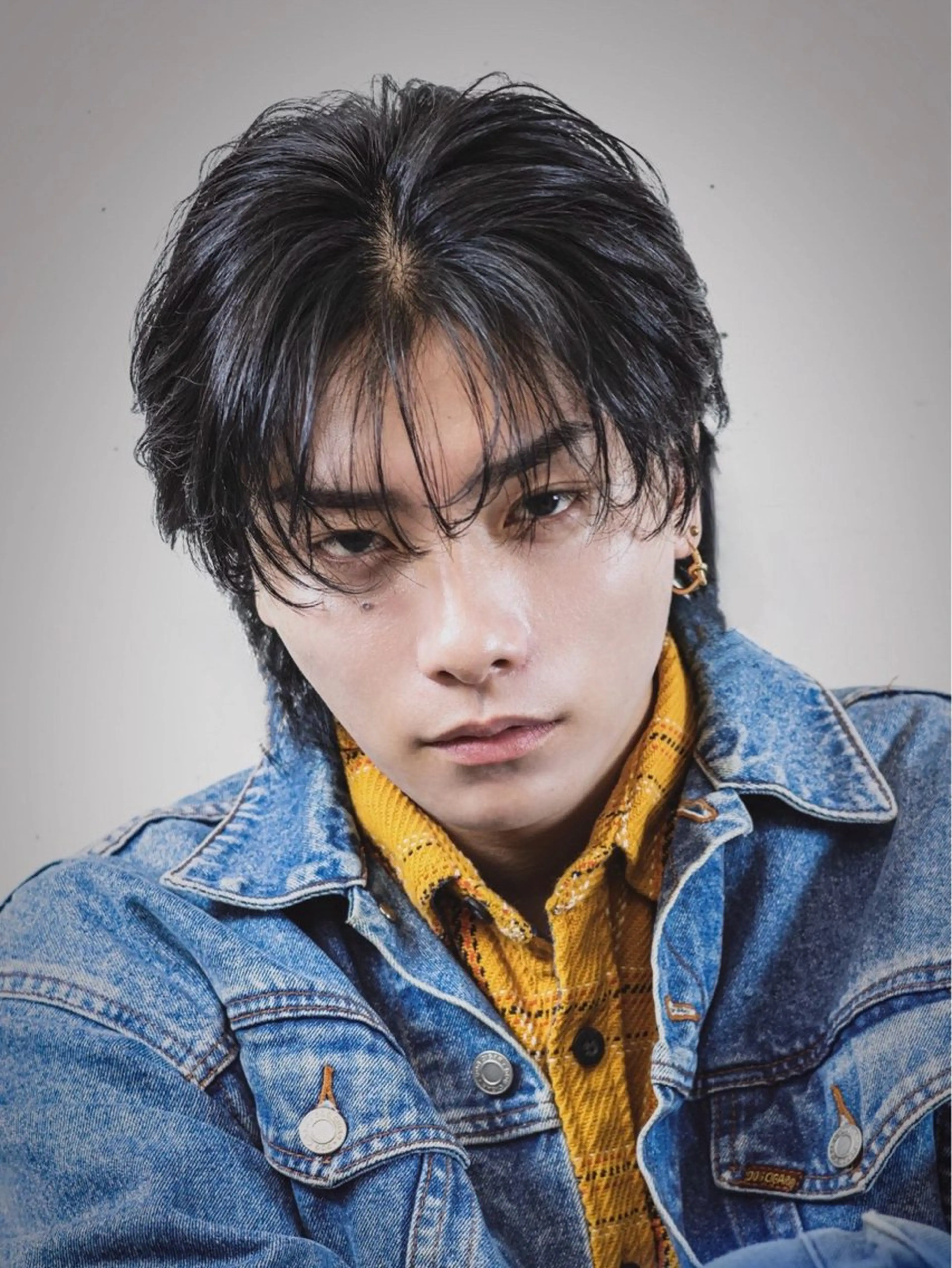 セミロング メンズ センターパート 学生（メンズ向け） 学生 縮毛矯正 カット パーマ トリートメント 🧃Kawakami kotomi🧃のヘアスタイル