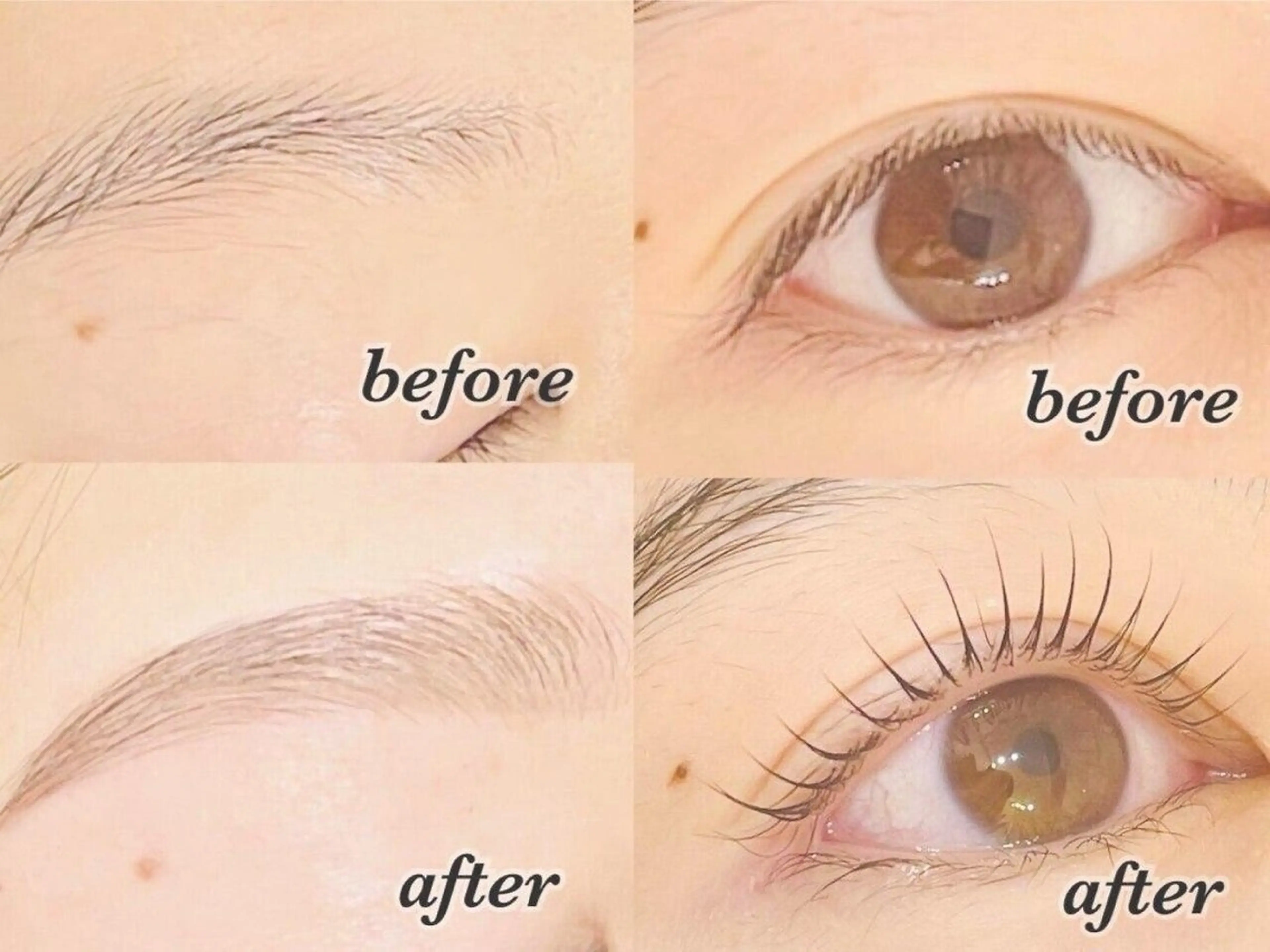 【人気No.1★時短セット】眉毛ワックス（メイクなし）＋まつ毛パーマ¥9000→¥7100の写真