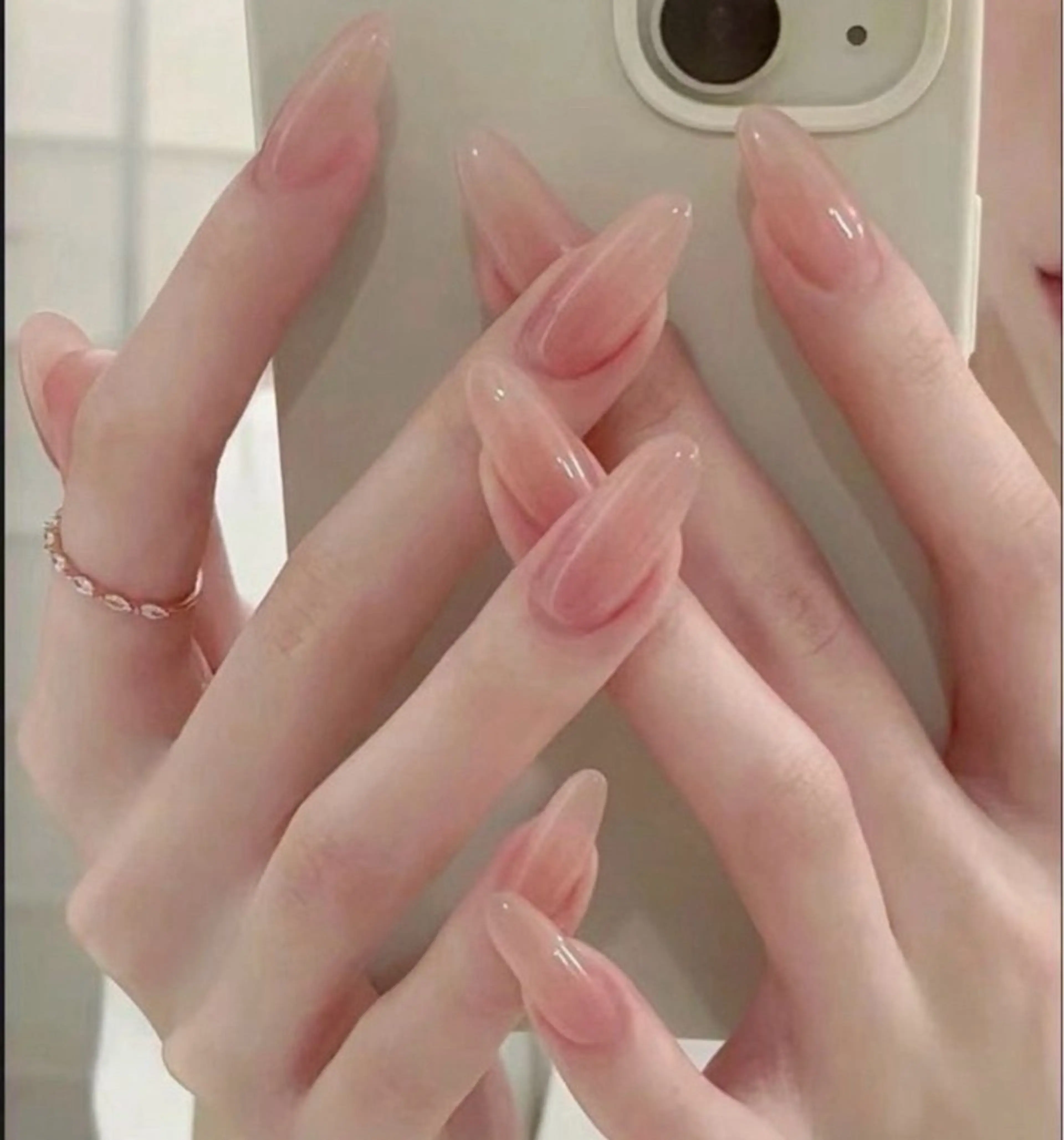 ネイル オーロラネイル チークネイル 長さ出し フットネイル フレンチネイル Lee Nails チップ長さだし専門店のネイルデザイン