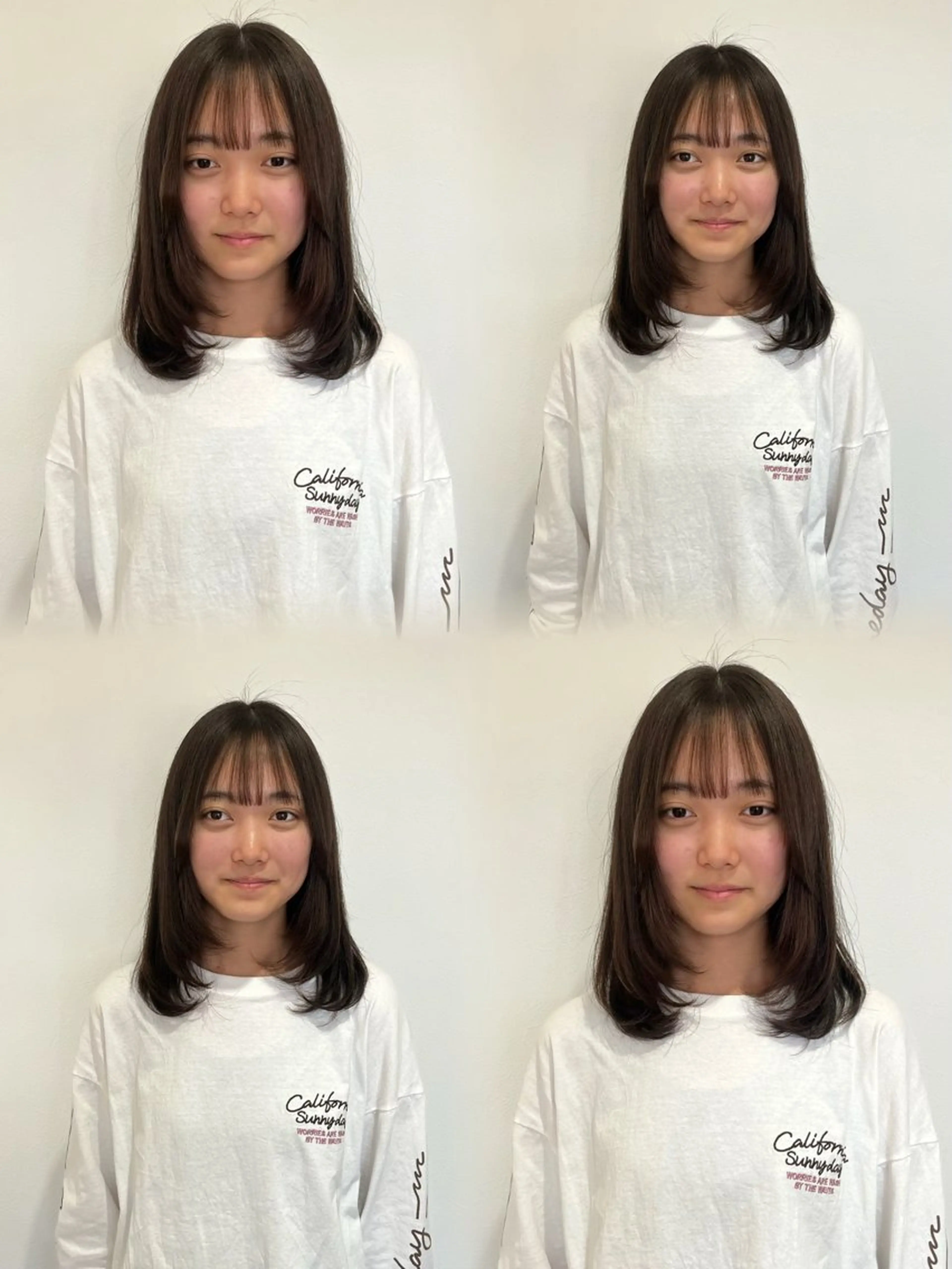 ミディアム 顔まわりレイヤー 顔周りカット レイヤーカット カット オリーブカラー/ 縮毛矯正 マナミ🎀のヘアスタイル
