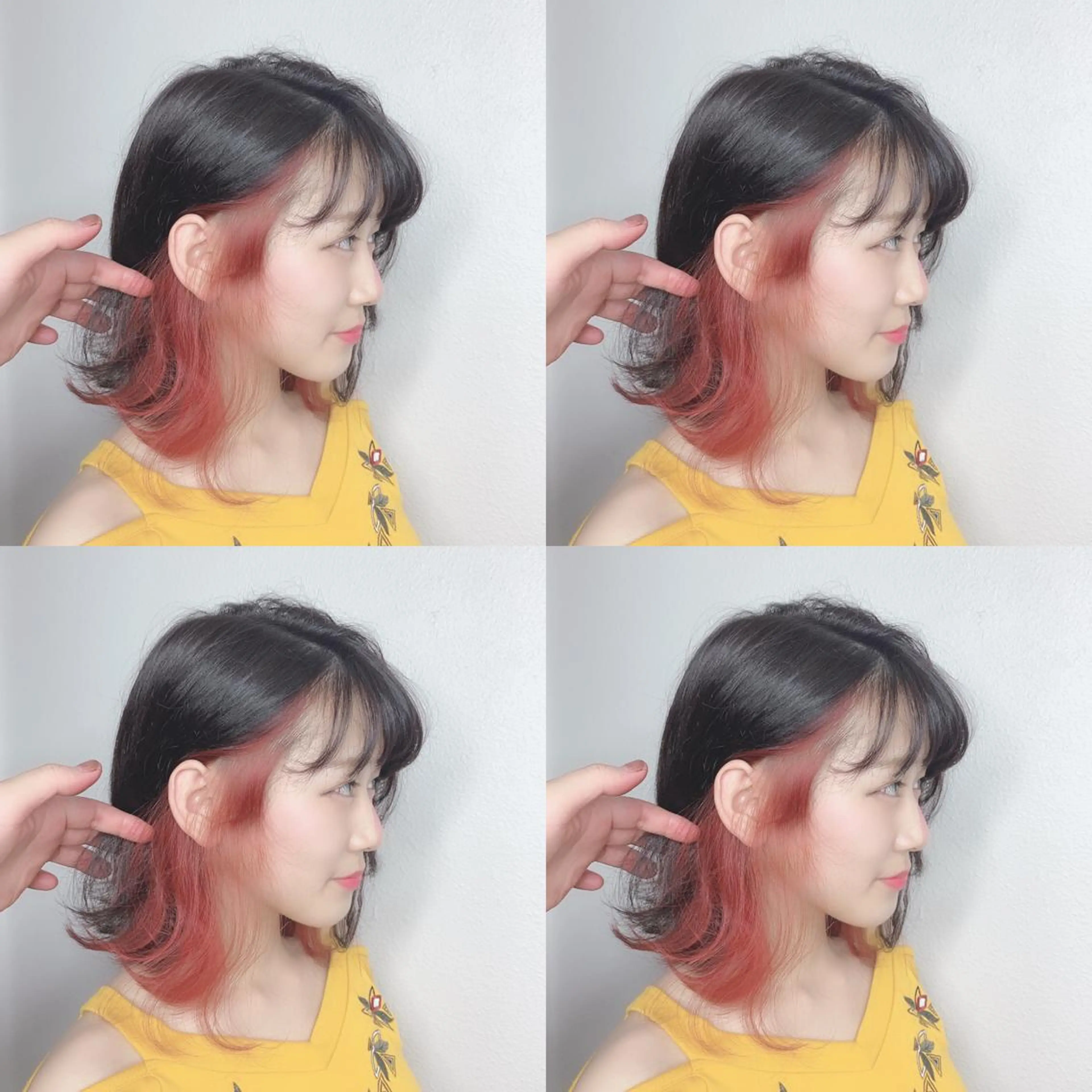 ショート カラー イヤリングカラー インナーカラー 似合わせ/ブリーチ カラー.岡田友仁のヘアスタイル