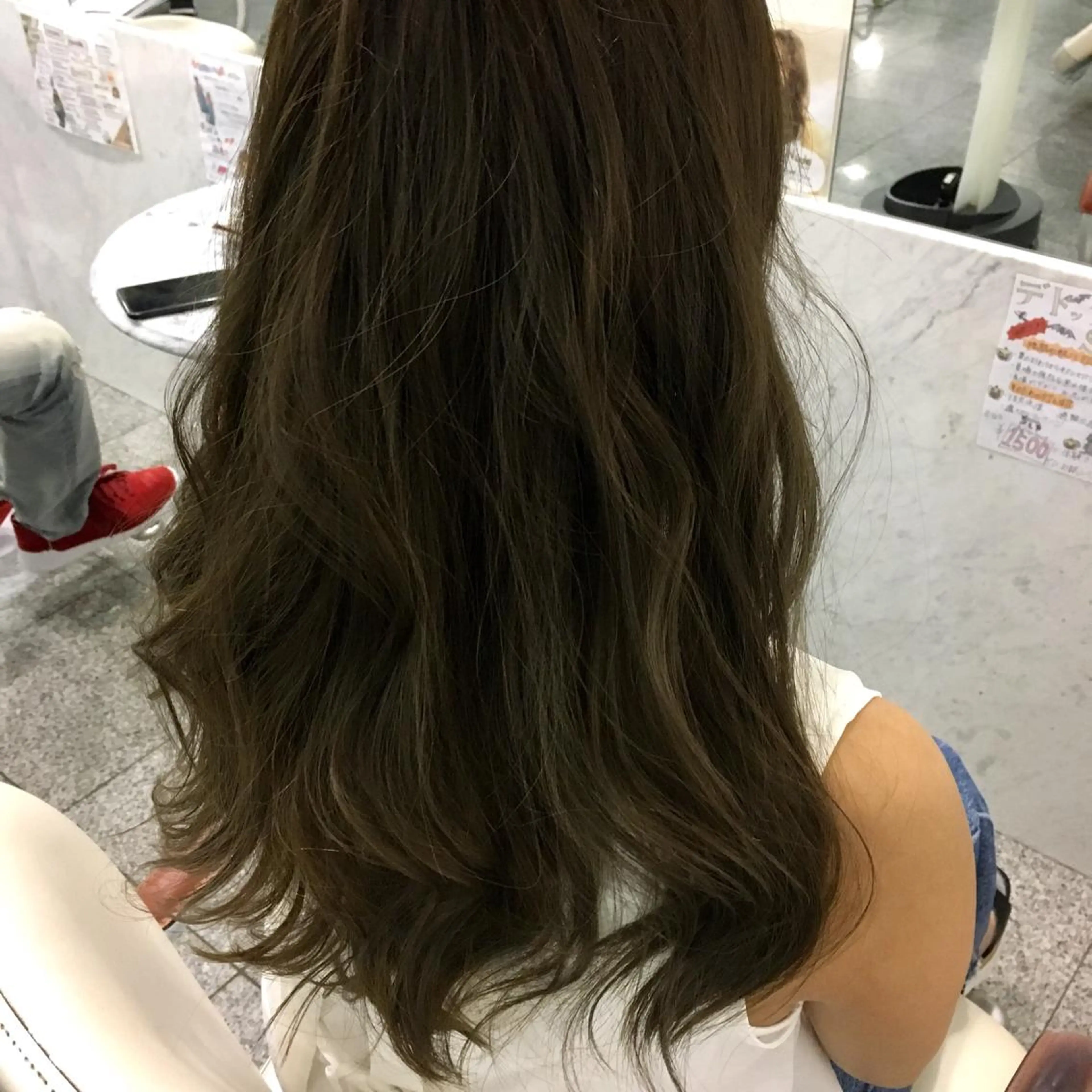 セミロング カラー アッシュ シルバー シルバーアッシュ 外国人風カラー 川合 勇気のヘアスタイル