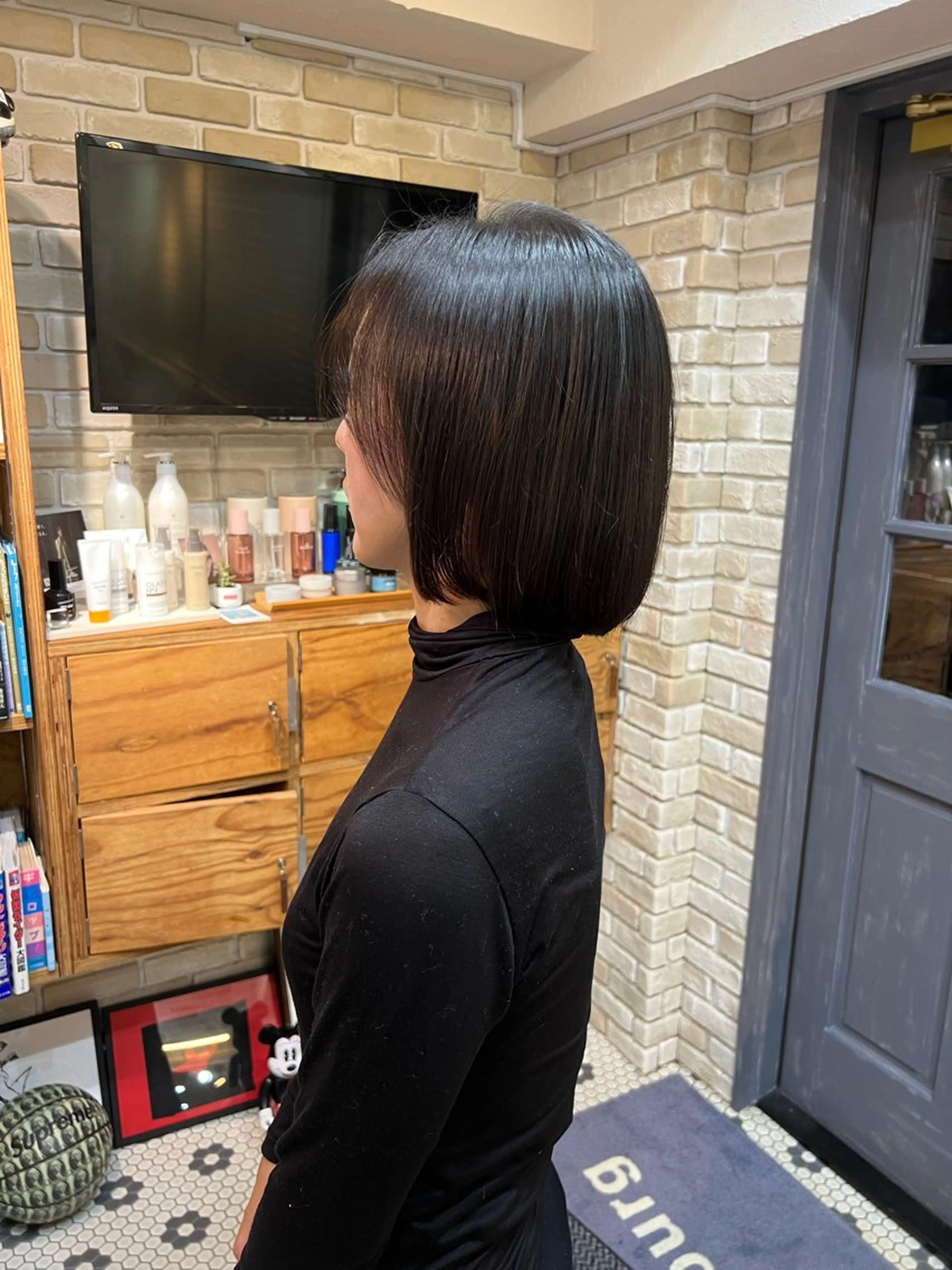 ミディアム 髪質改善 縮毛矯正 カット トリートメント 増田 晃大のヘアスタイル