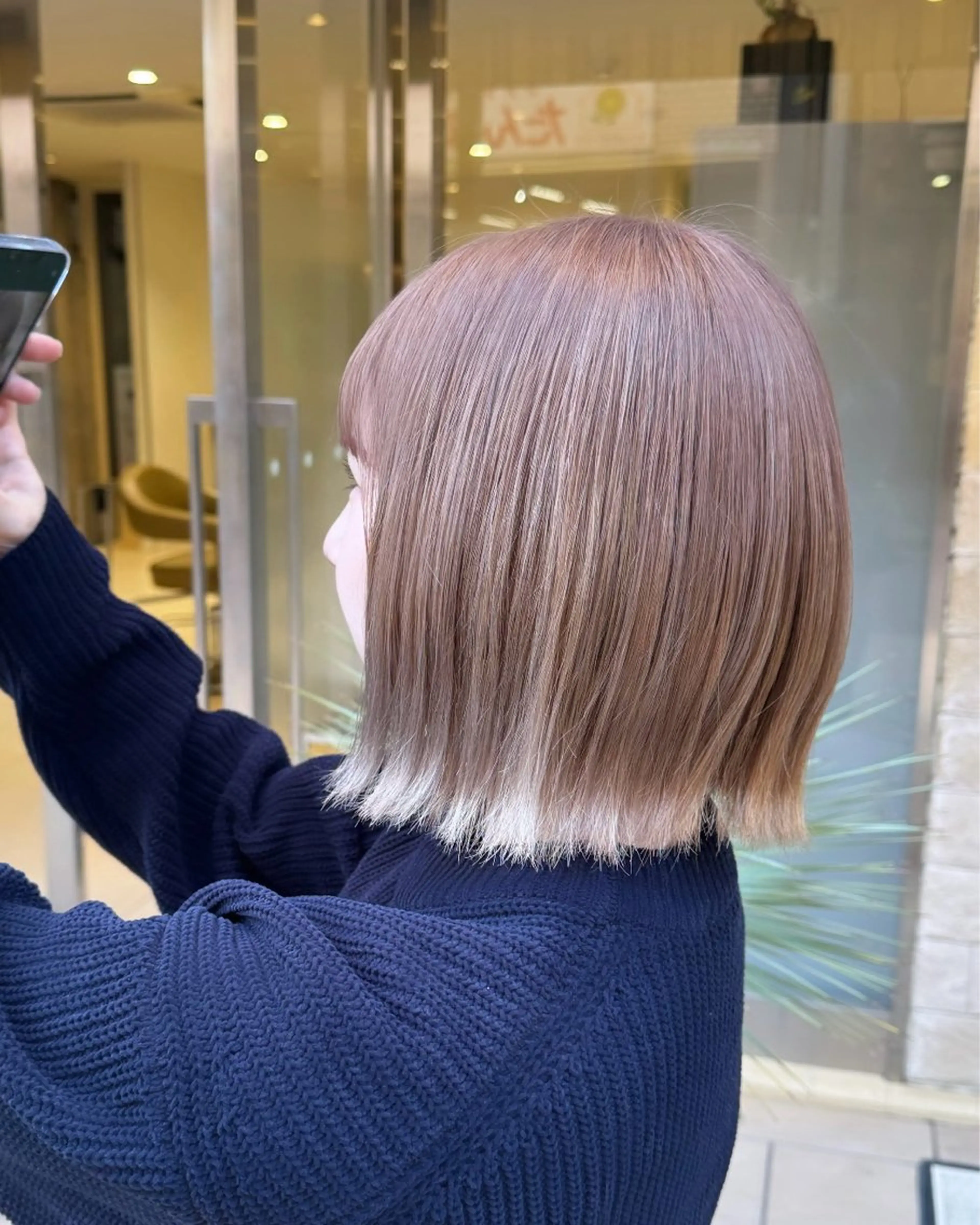 ミディアム カラー ベージュカラー ブリーチ 吉祥寺/koume/ カラー/レイヤーのヘアスタイル