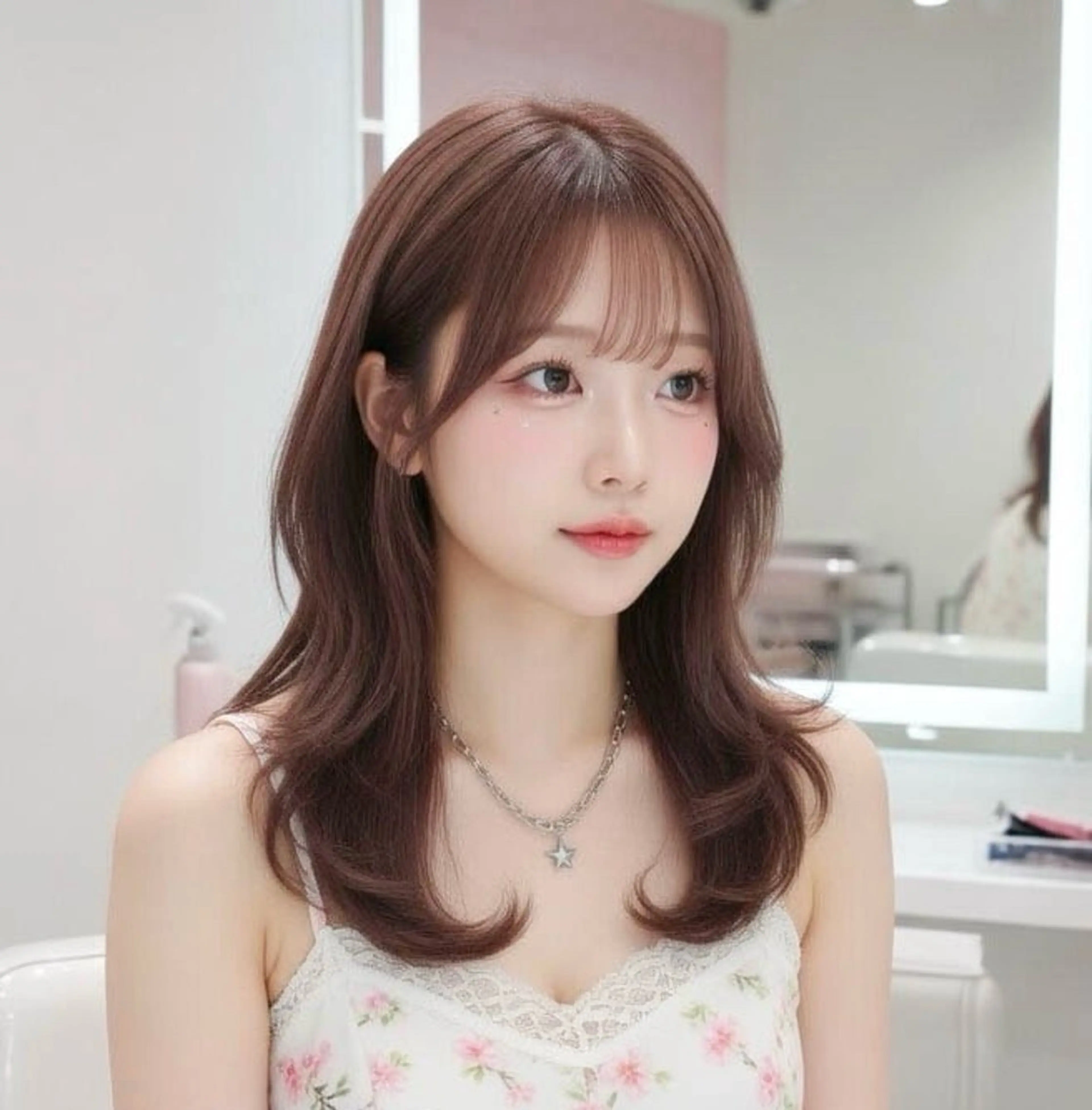ミディアム 薮本 真優のヘアスタイル