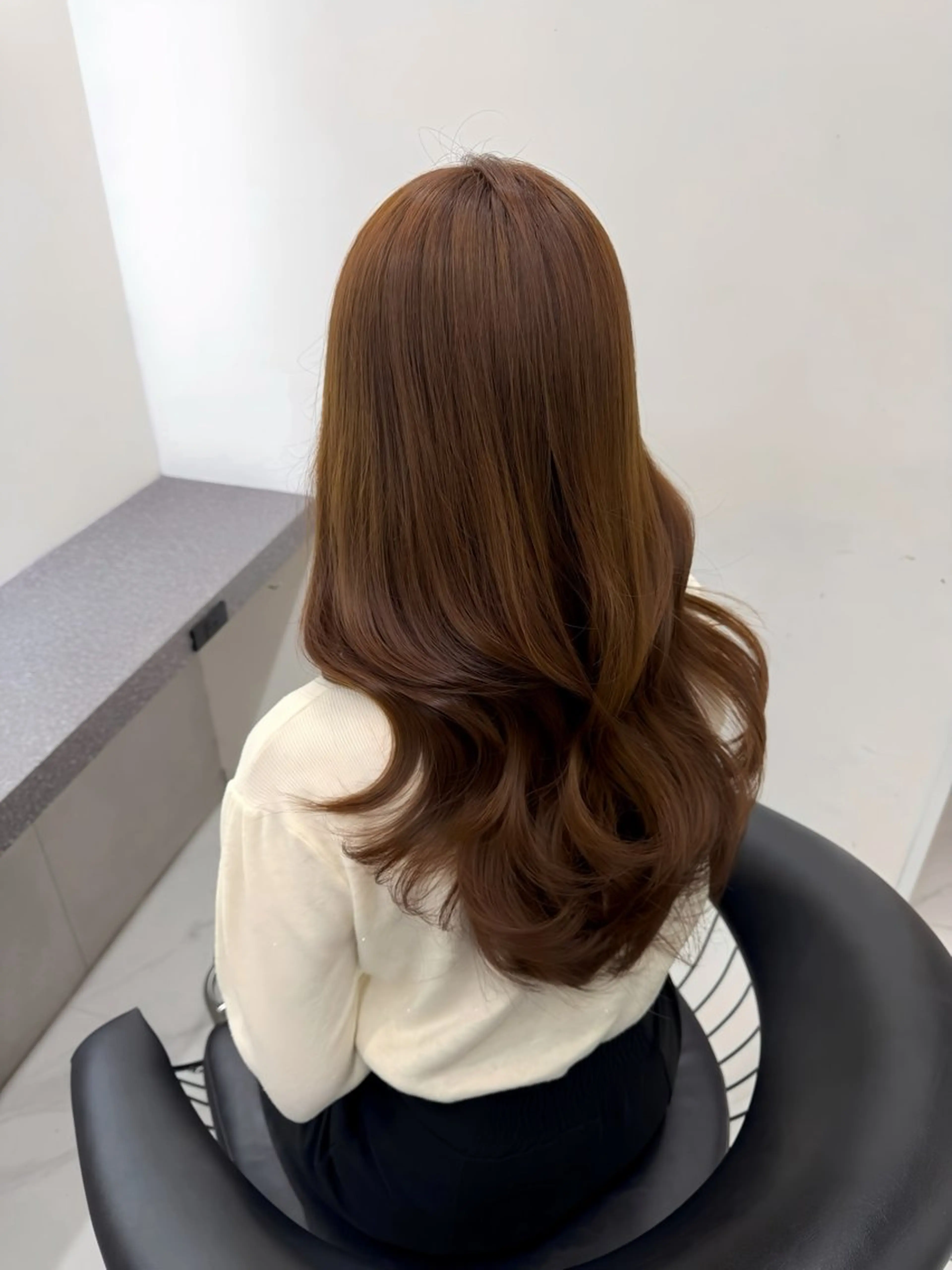 ロング カラー ベージュカラー 髪質改善 韓国風ヘア トリートメント ヘアカラー トリートメント 韓国ヘア/透明感カラ ー/梅田/ayanoのヘアスタイル