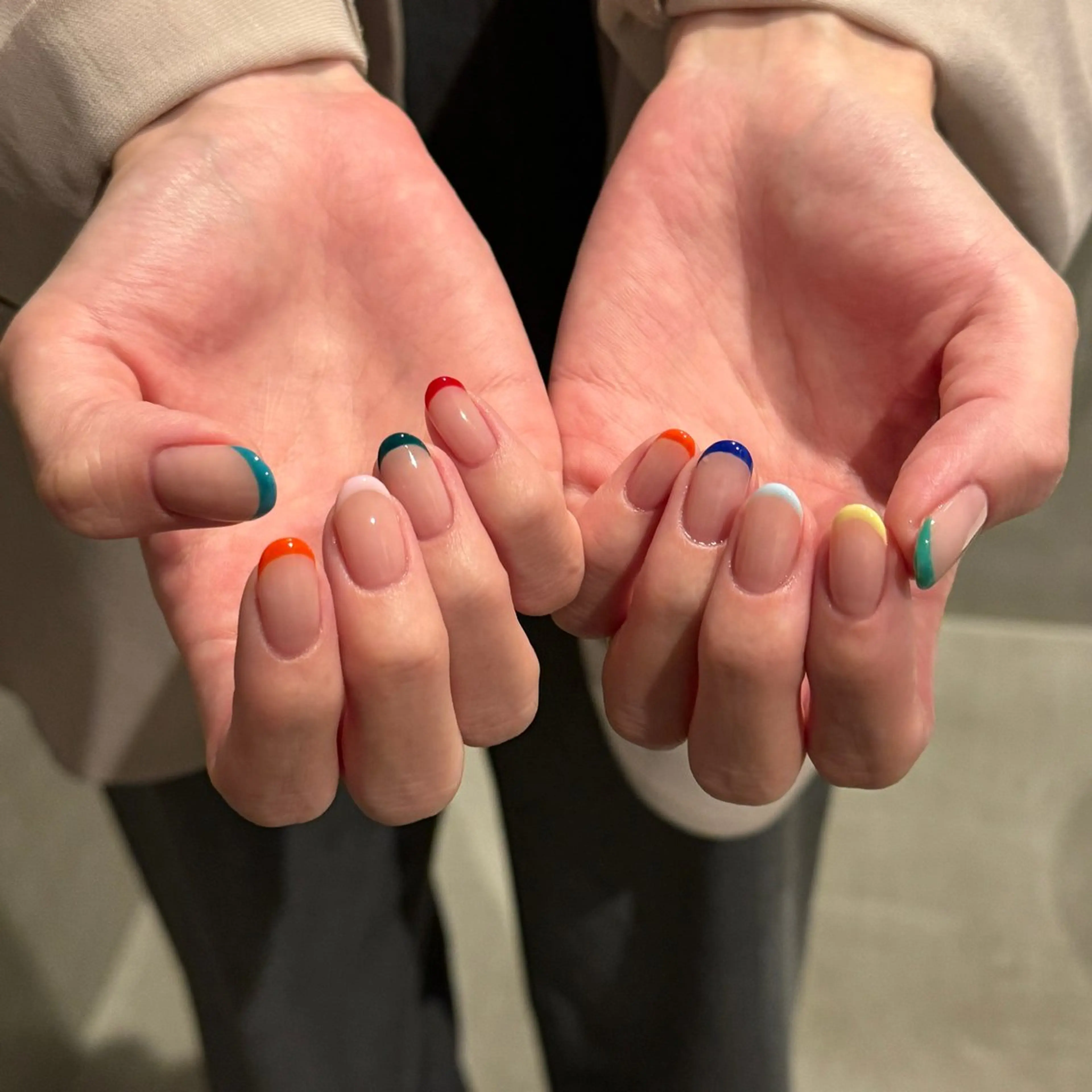 ネイル フレンチネイル ハンドネイル 𝐫𝐚𝐢 𝐧𝐚𝐢𝐥のネイルデザイン