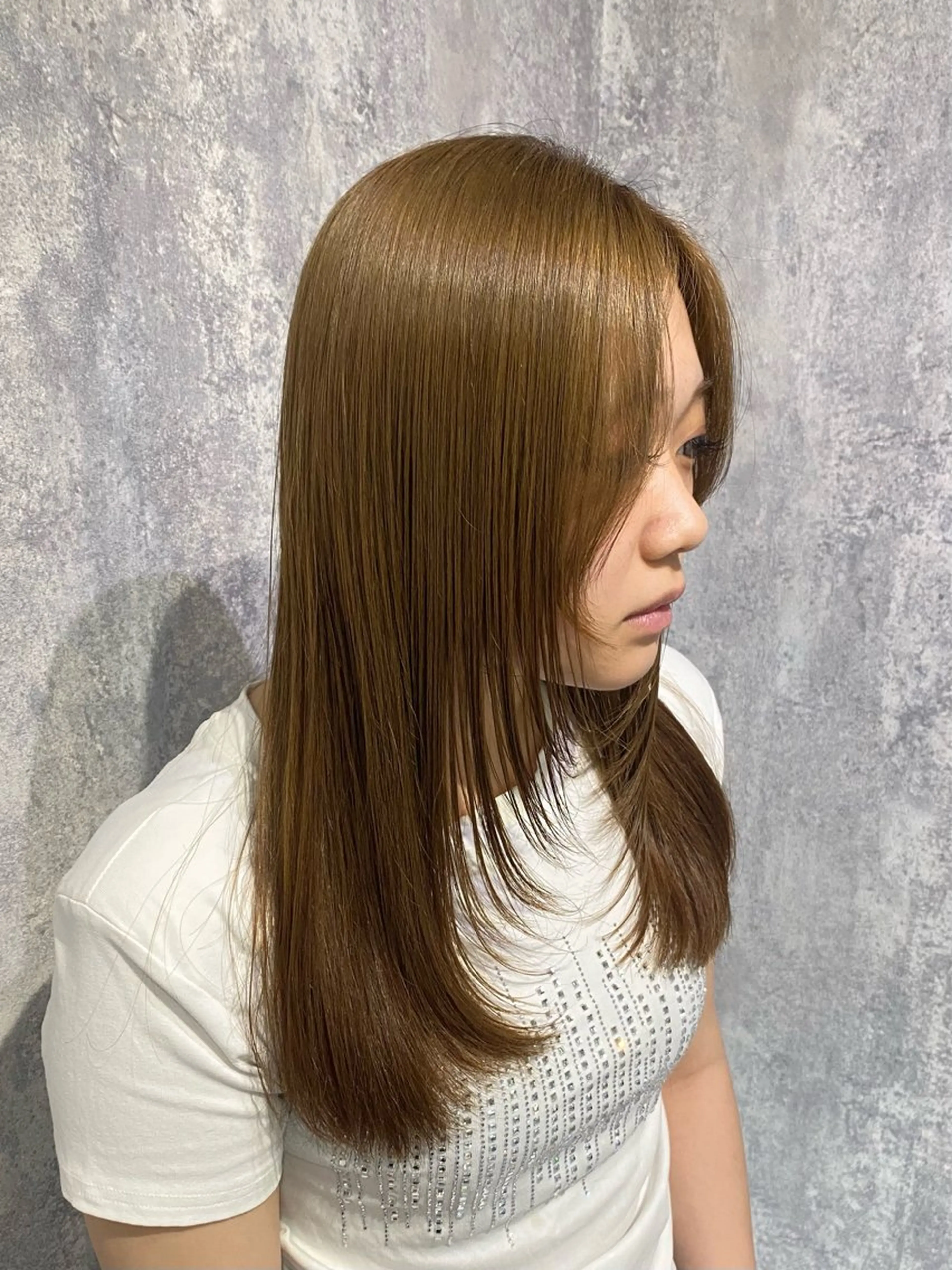 セミロング カラー 顔まわりレイヤー 顔周りカット レイヤーカット shiori/透明感 /顔周り/髪質改善のヘアスタイル